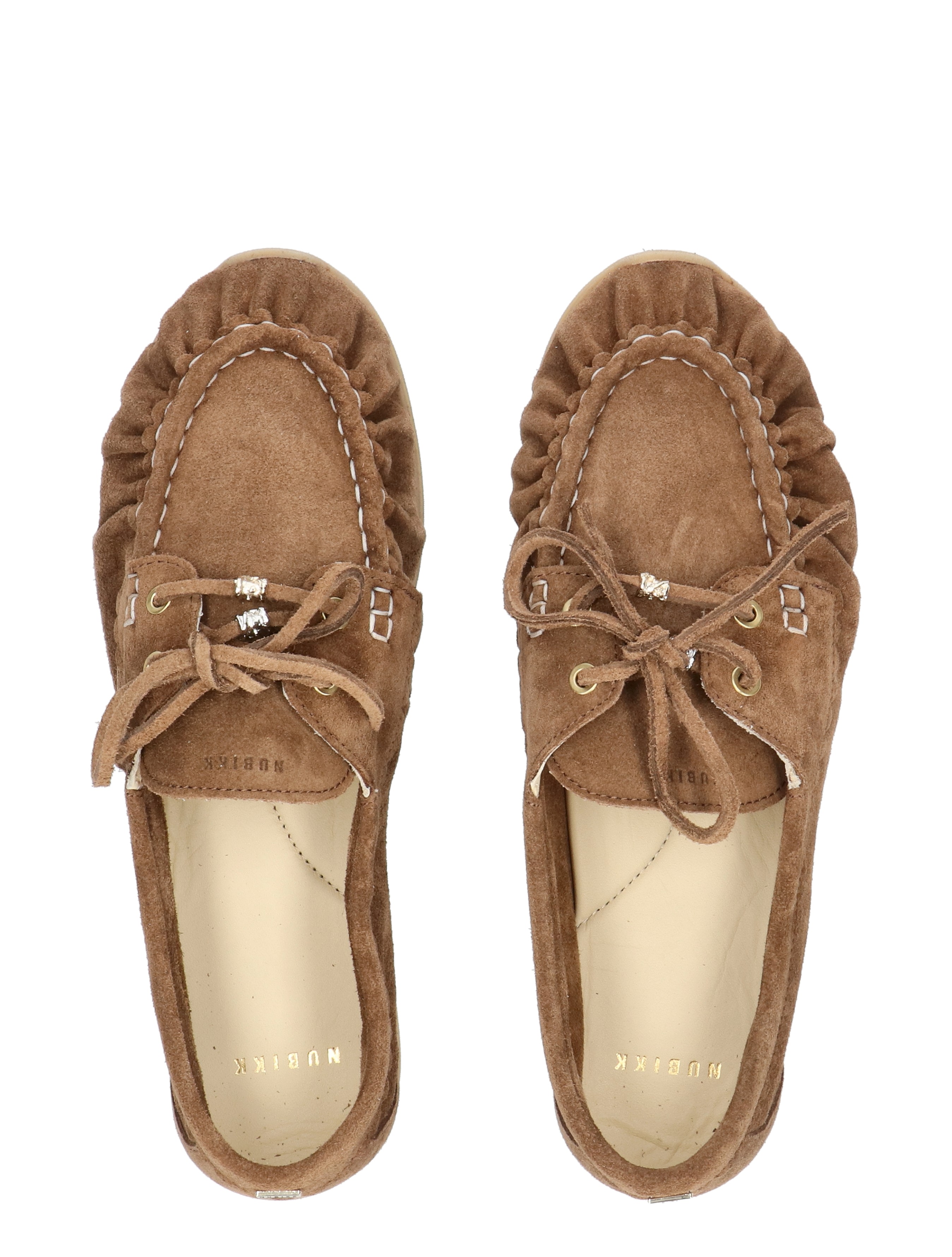 damesmokkers, mocassin, suede, bruine, luxe mocassin