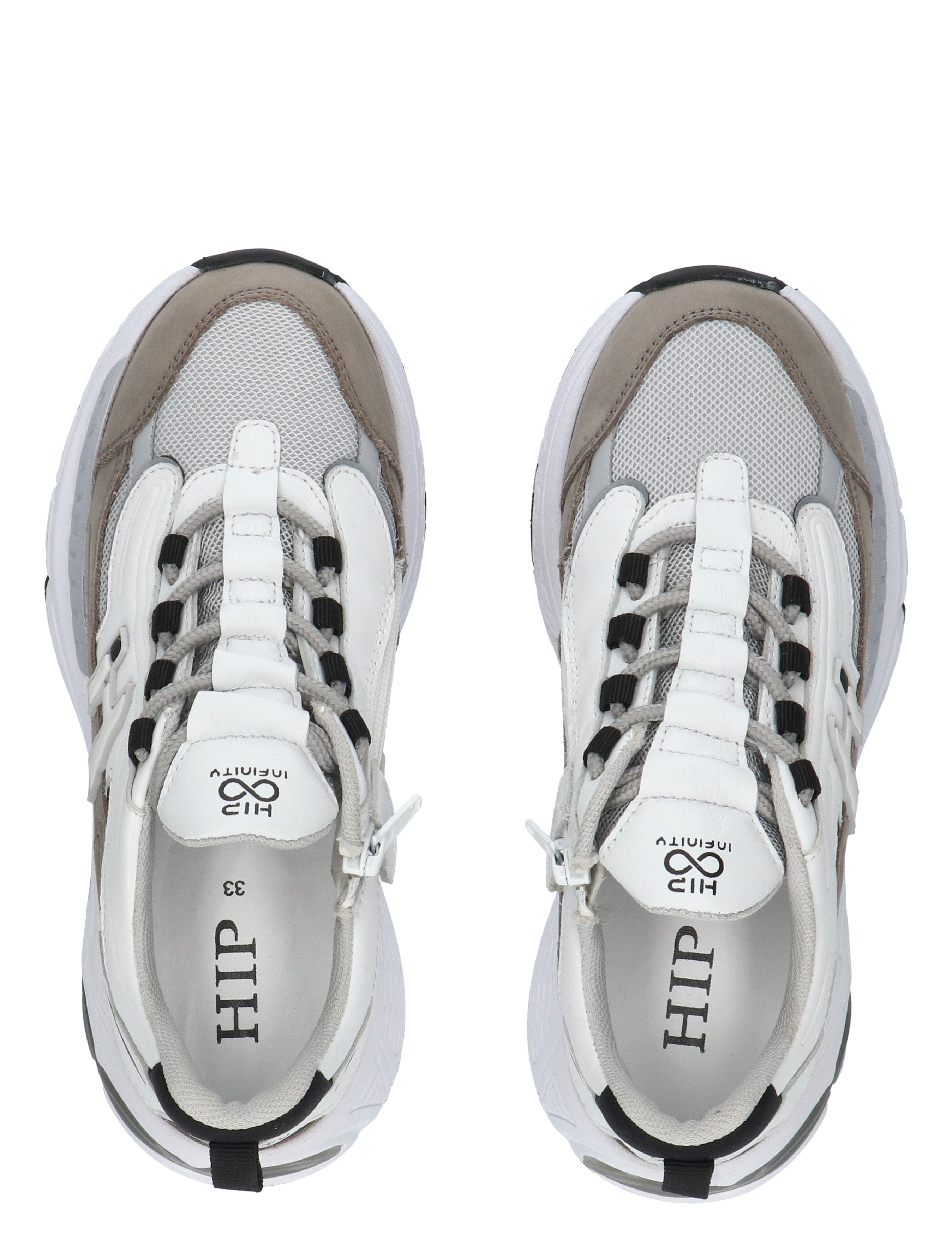 Hip - H1660 White Beige - Meisjes - Sneakers - Lage Sneakers - Lage Sneakers - Jongens - Sneakers - 50587_87_7