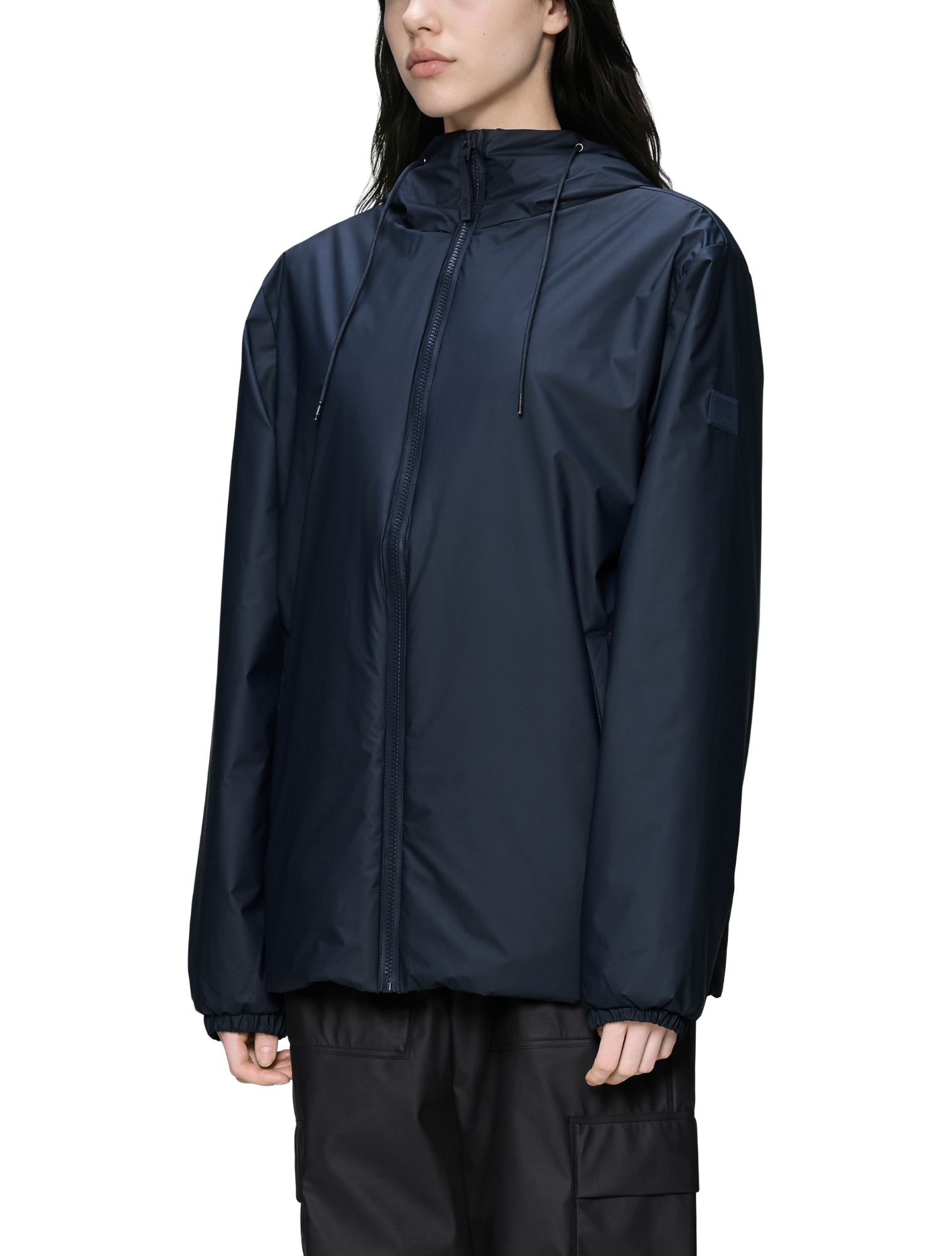 jas, jassen, regenjas, hooded, neutraal-blauw