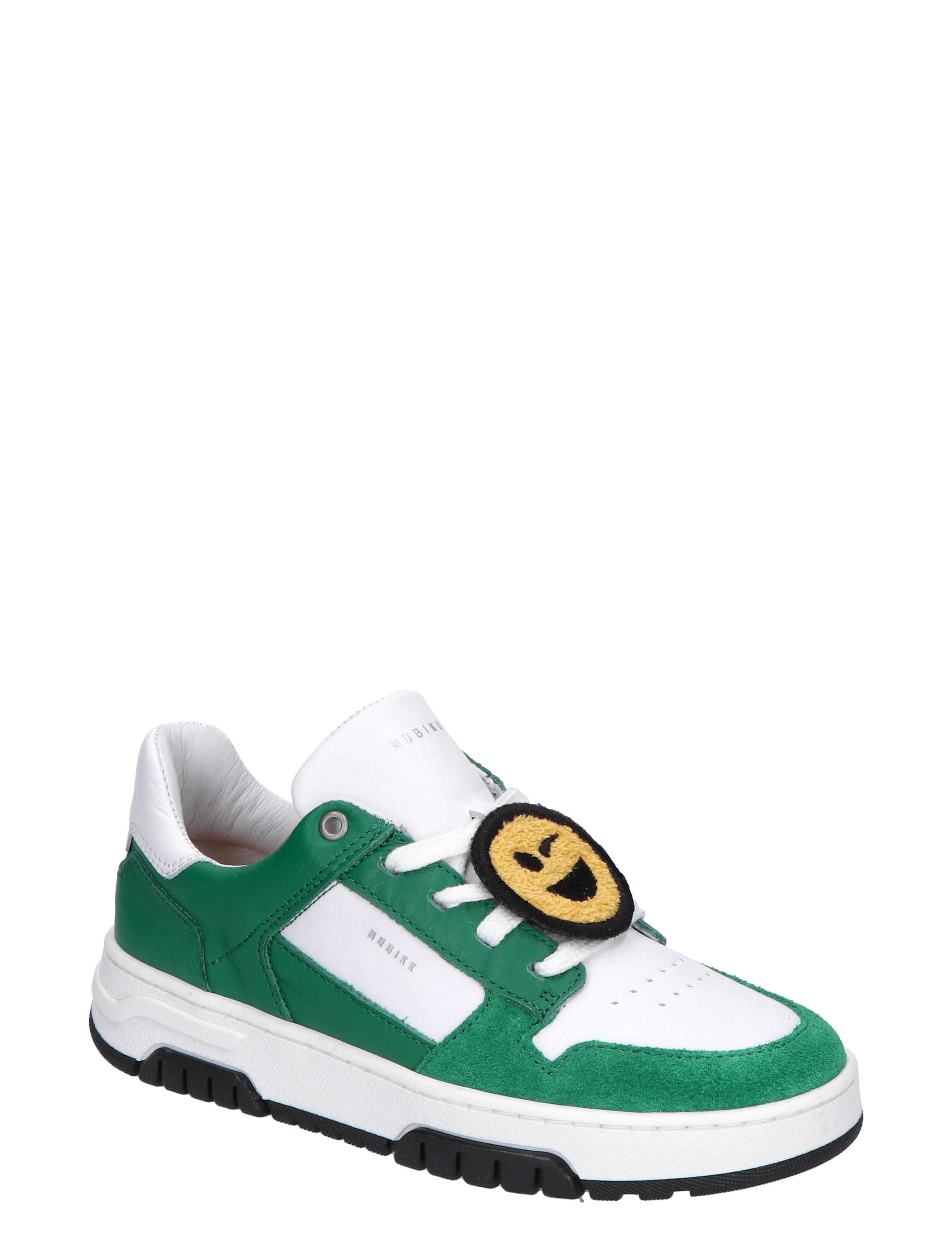 Basket Court Junior White Leather Green