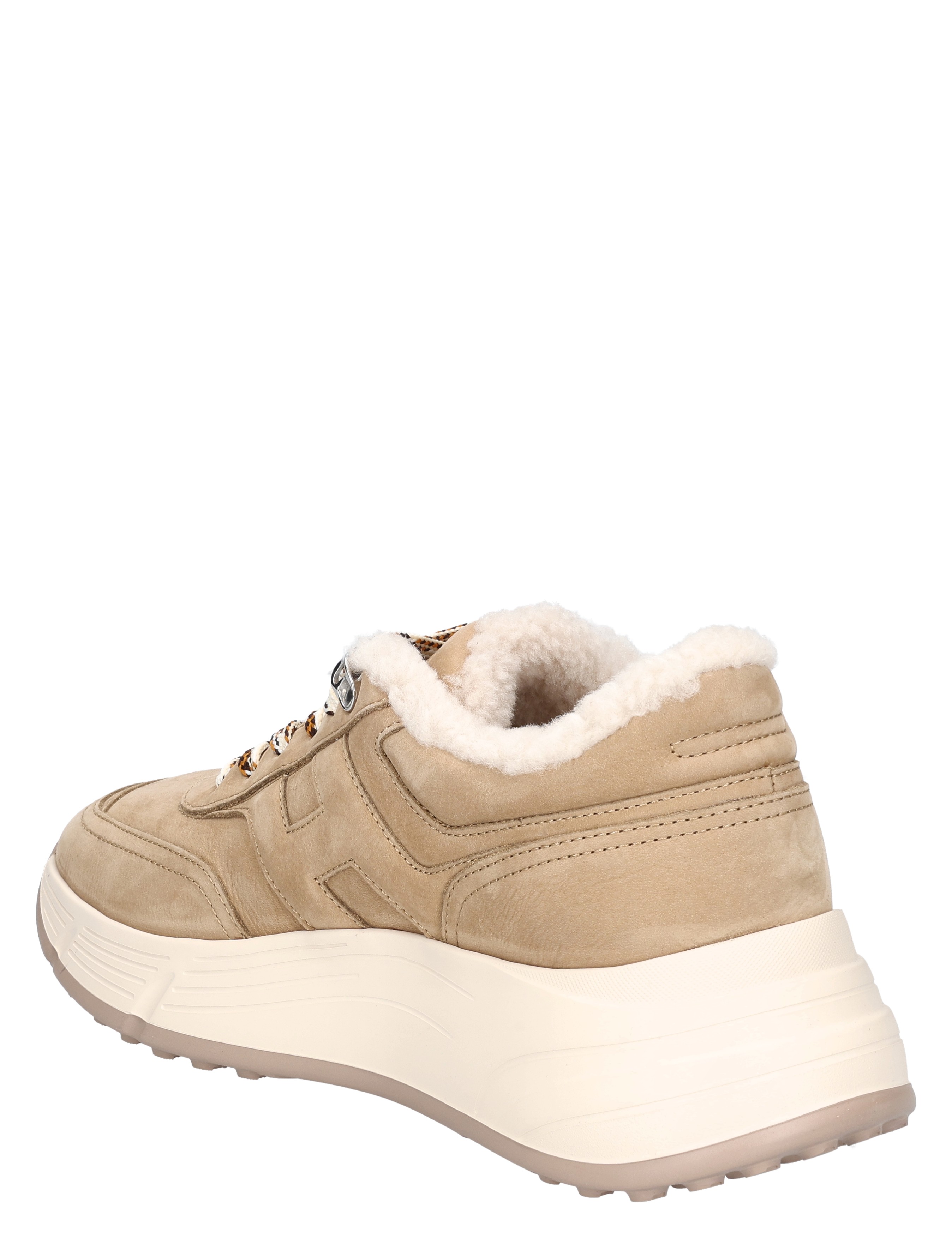 sneaker, beige, platform, voering, voering