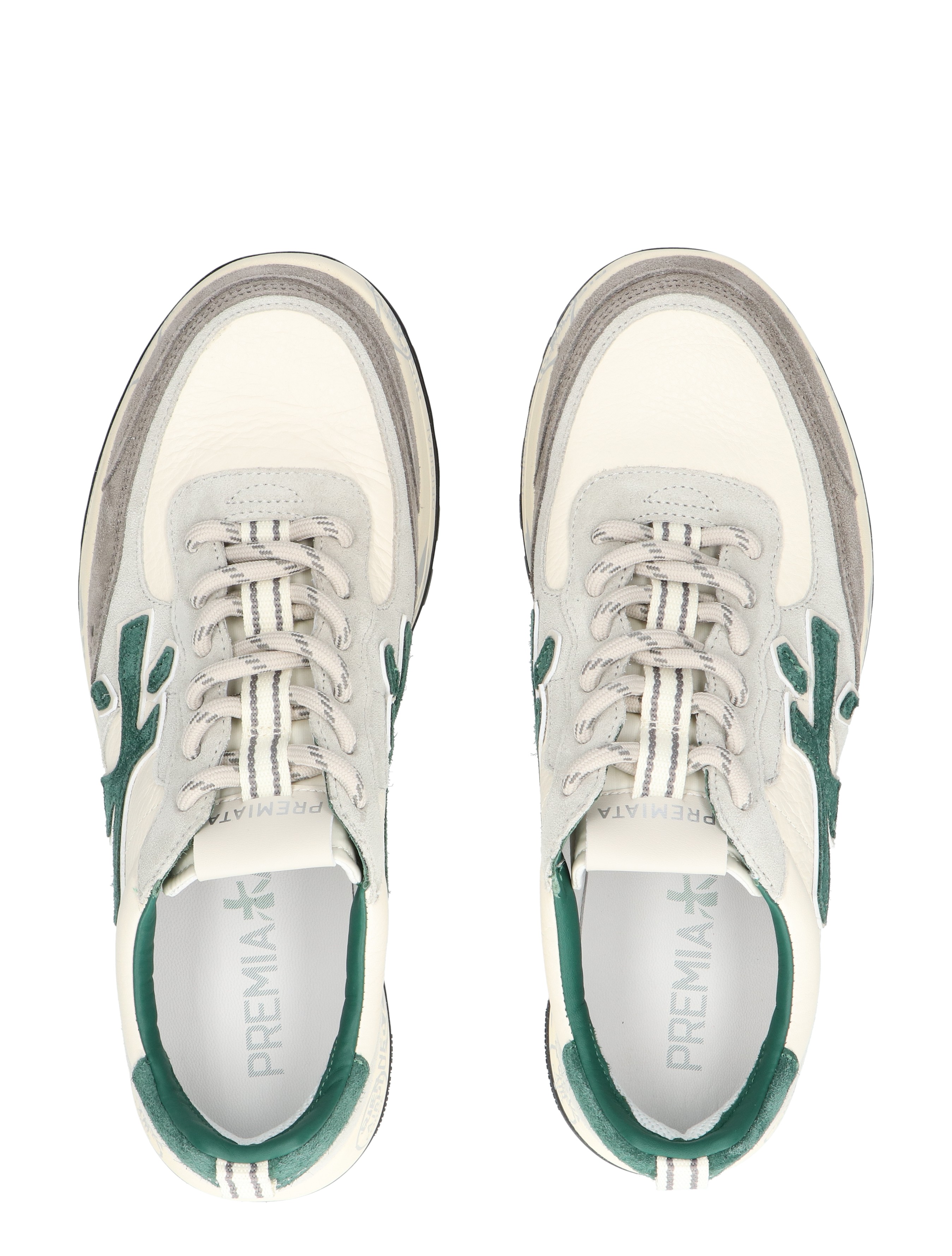 Premiata - Nous Men 7727 White Green - Heren - Lage Sneakers - Sneakers - 48272_86_7