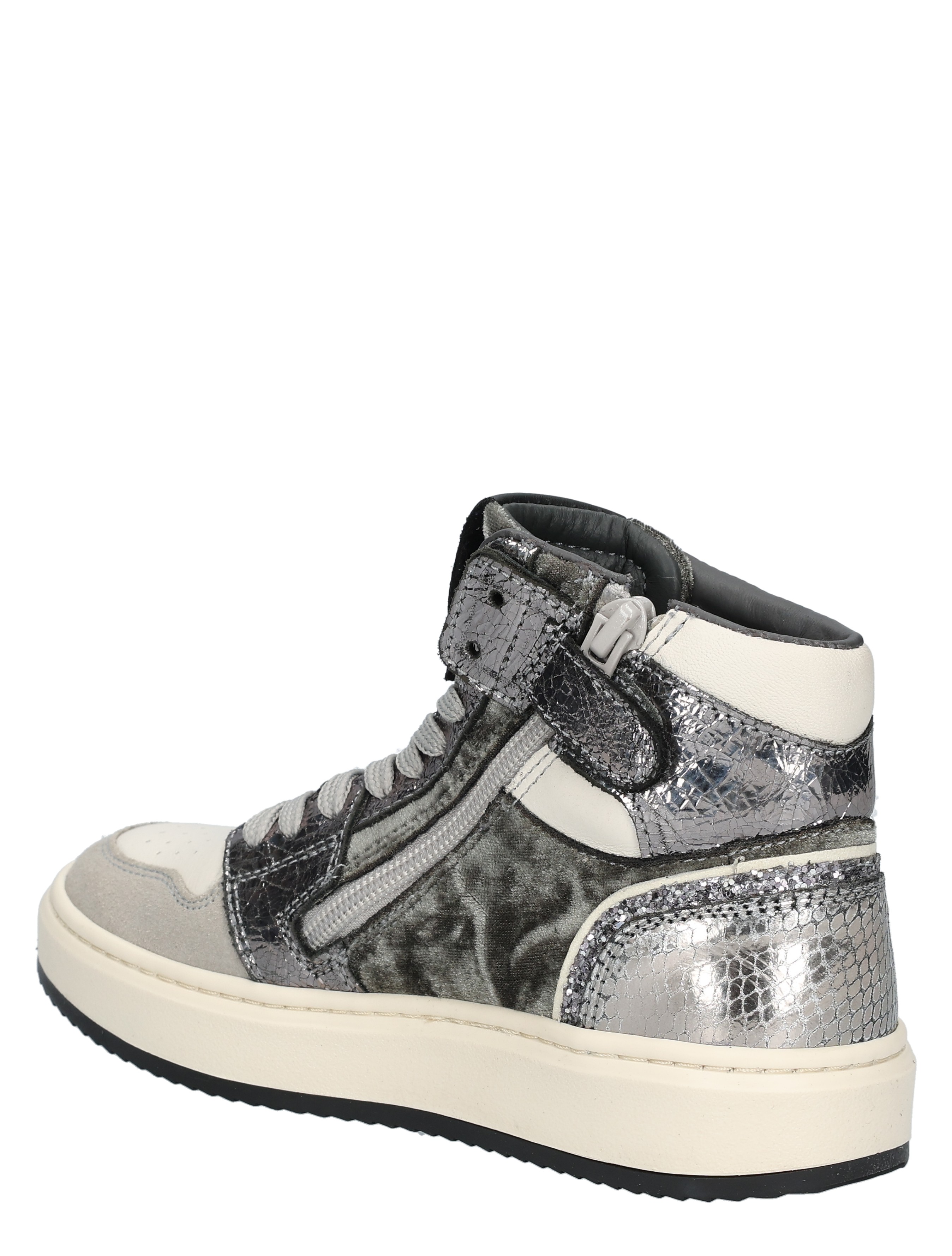 Hip - H1765 Silver Combi - Meisjes - Sneakers - Hoge Sneakers - 49272_54_4