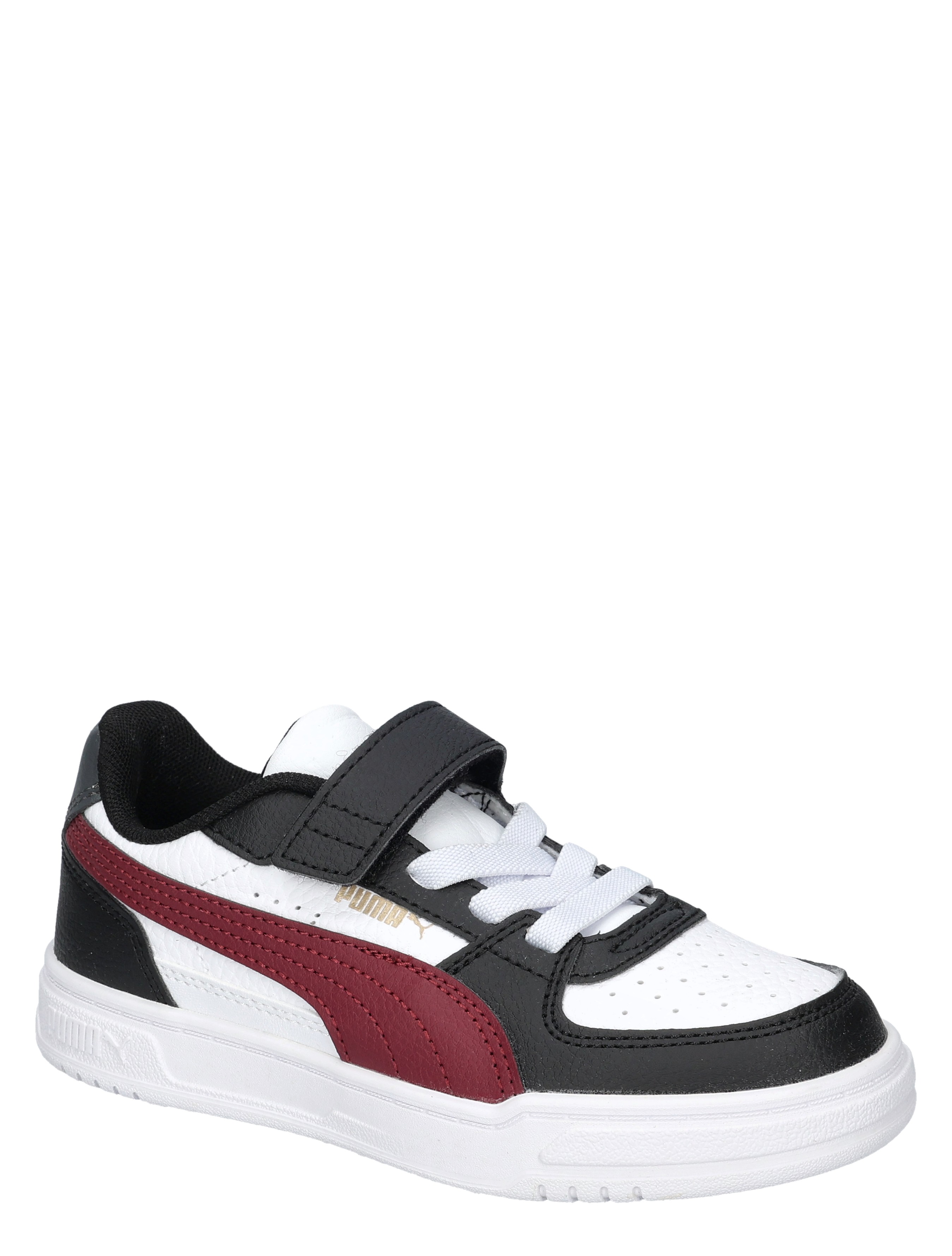 sneaker, sportschoen, strap, kleuraccent, lederlook