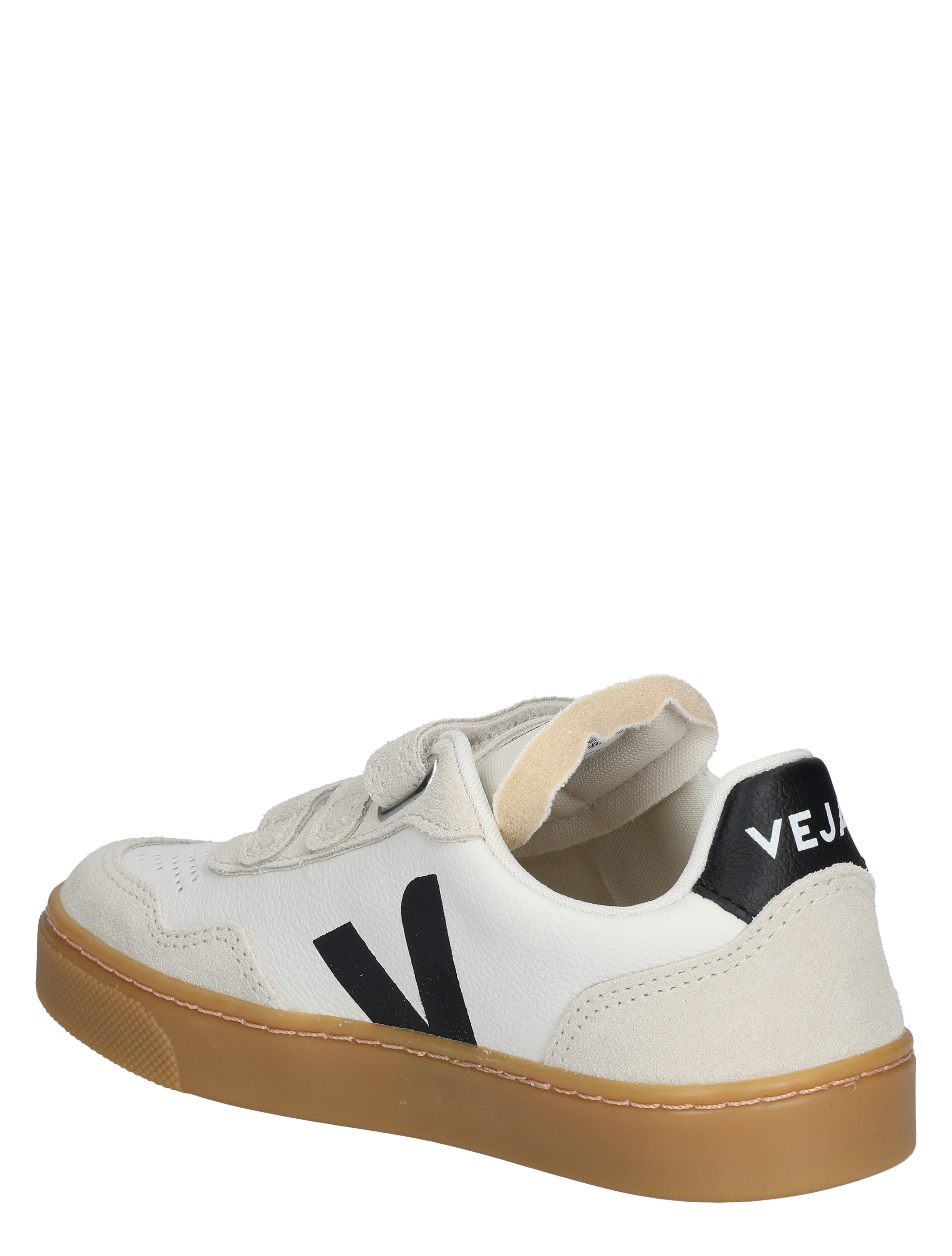 Veja - Small V-90 Kids Leather SX2021006C White Black Natural - Meisjes - Jongens - Sneakers - Lage Sneakers - Lage Sneakers - Sneakers - 48210_81_4