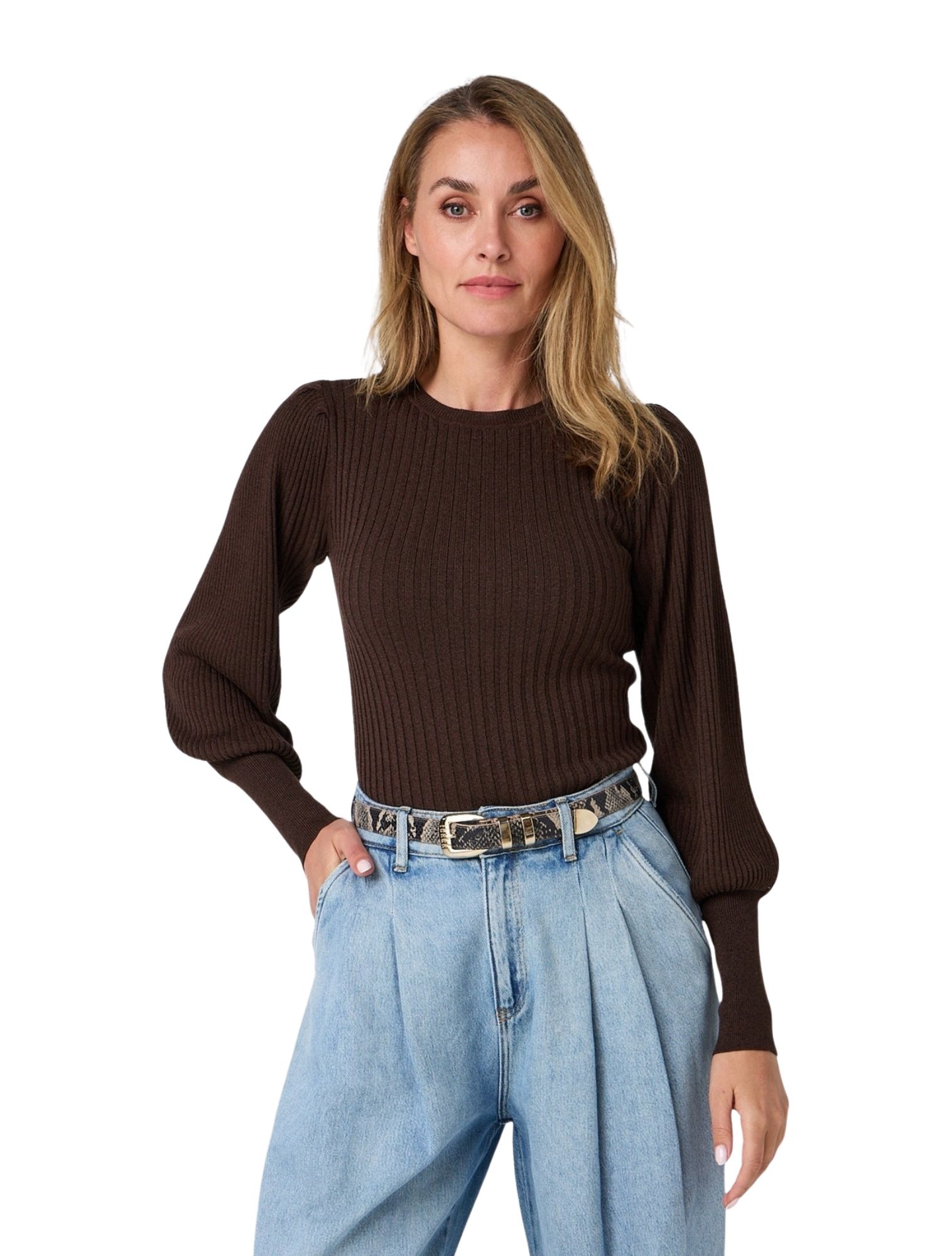 Ibana - Totie Coffeebean - Dames - Truien en Sweaters - 48297_22_3