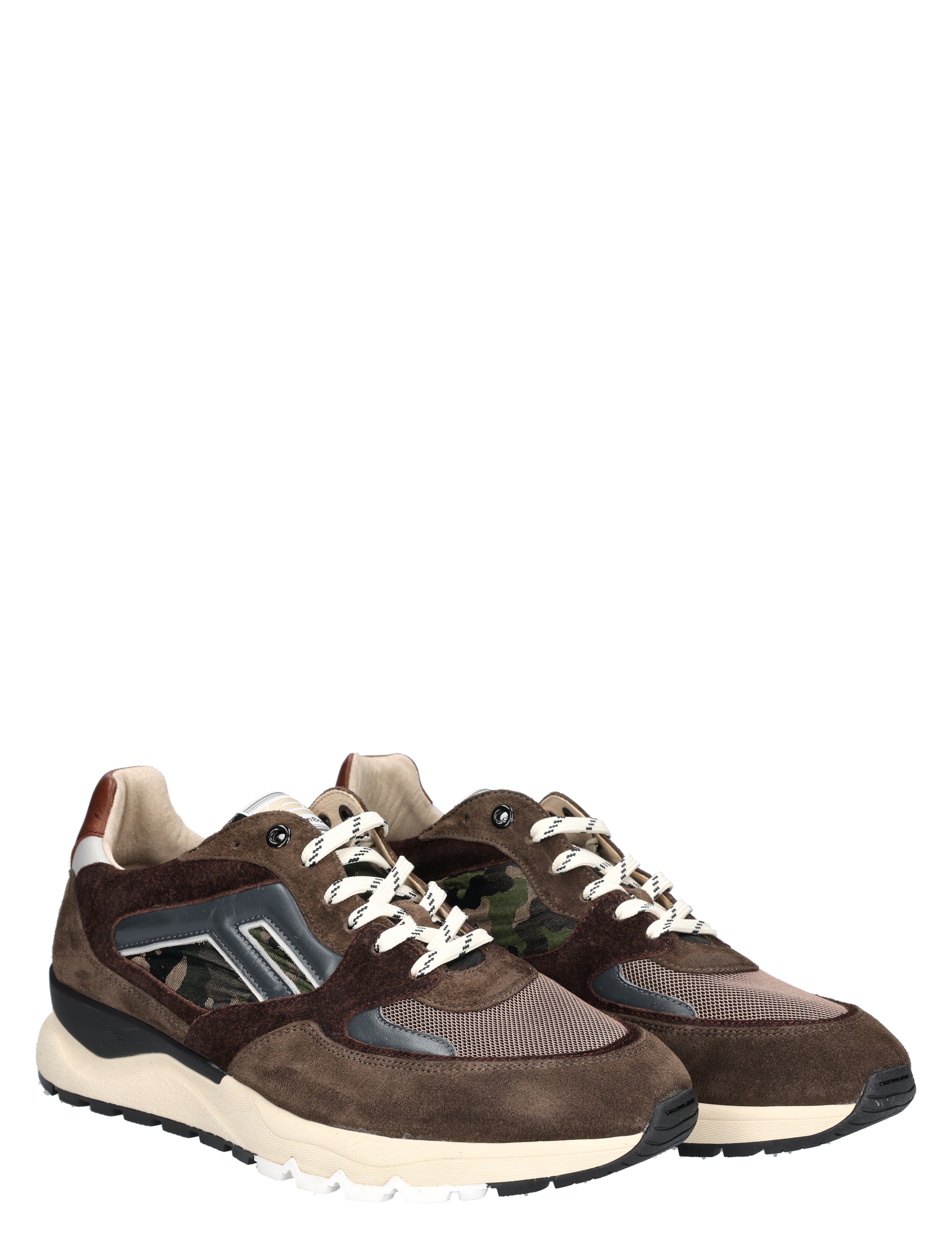 Floris van Bommel - De Treener SFM-10154 51-02 Dark Green G+ Wijdte - Heren - Lage Sneakers - Sneakers - 49312_66_5