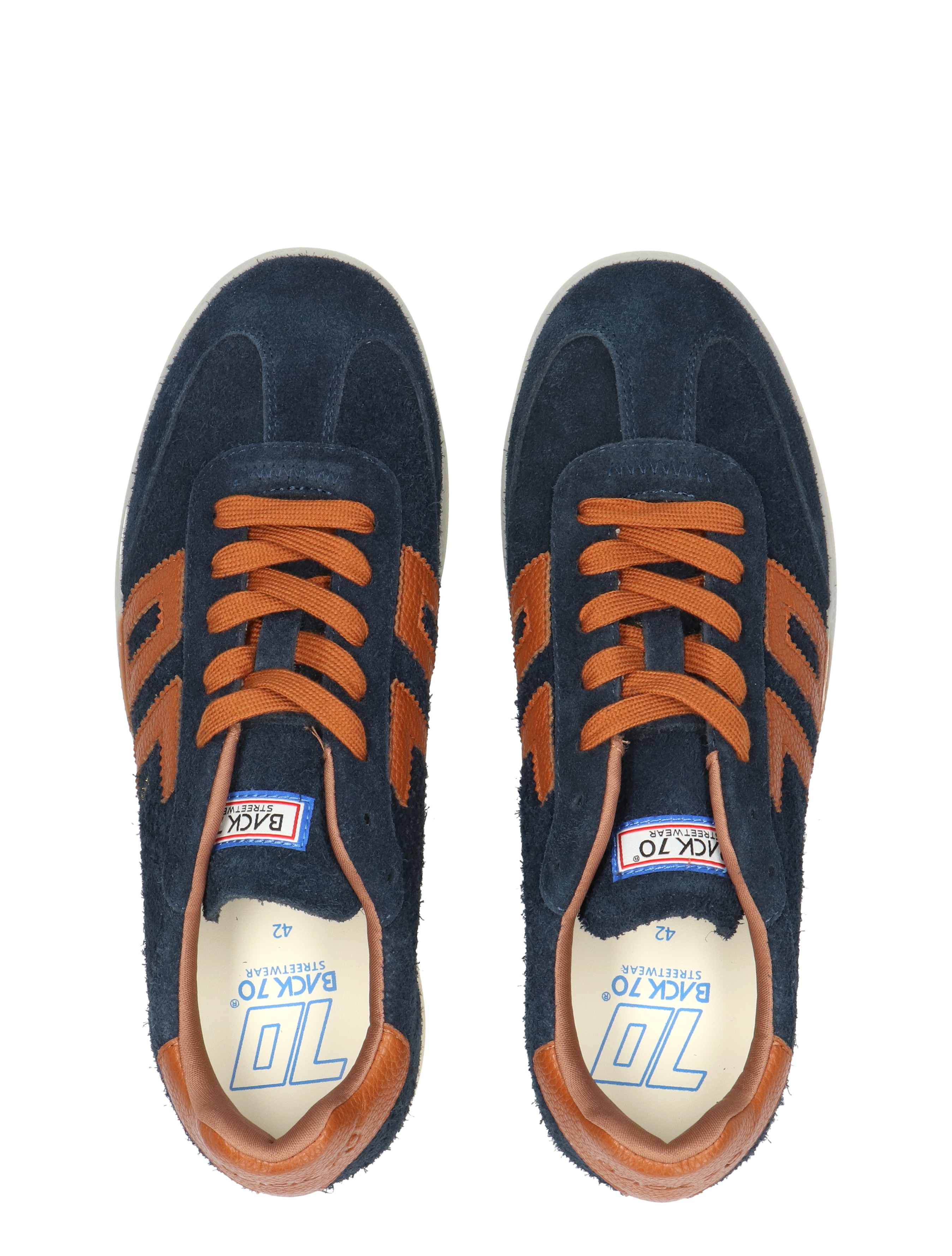 Back 70 - Boston LS01 Long Suede Navy - Heren - Lage Sneakers - Sneakers - 48924_33_7