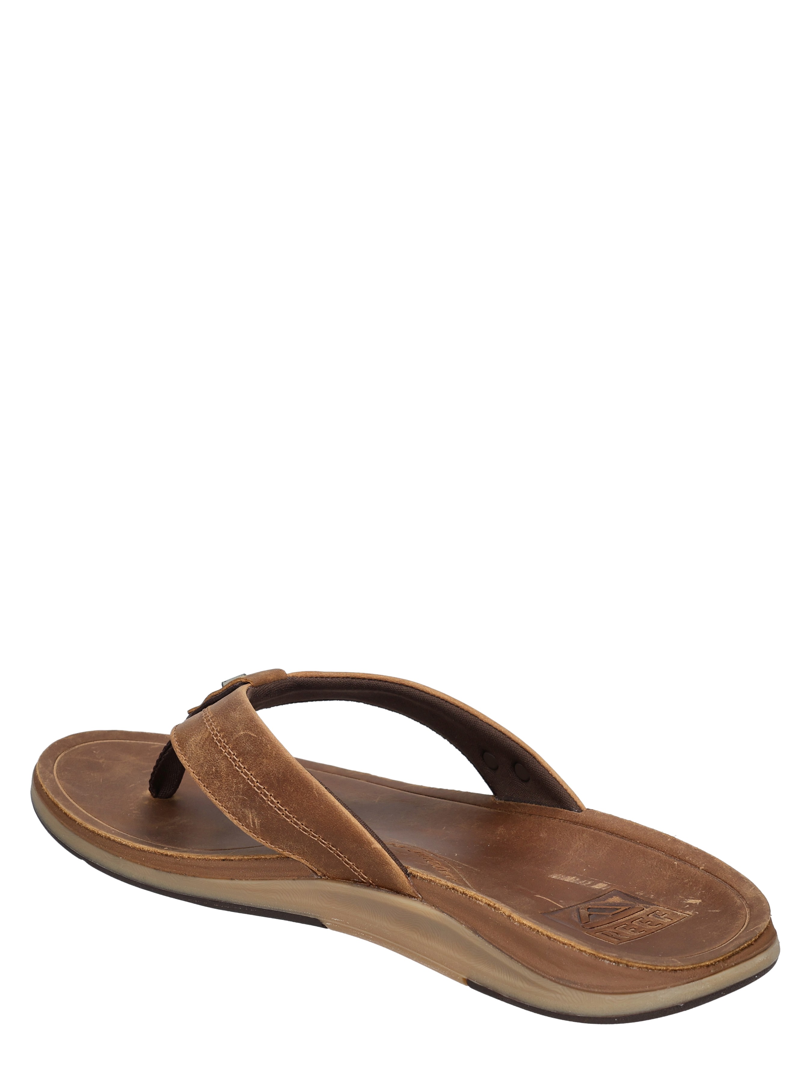 slipper, sandalen, flipflop, bruine kleur, leren band