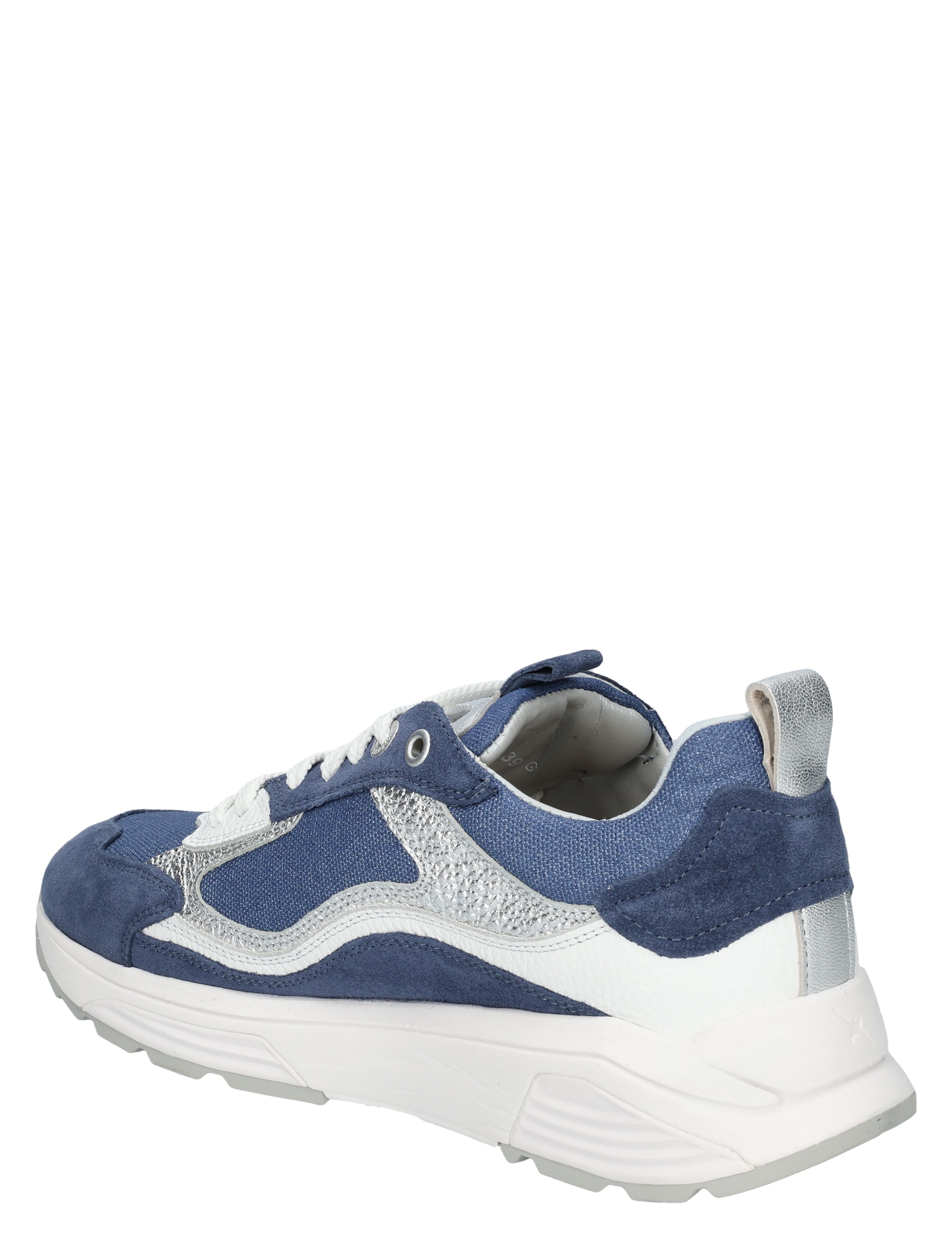 sneaker, bluish, mesh, suede, witte zool