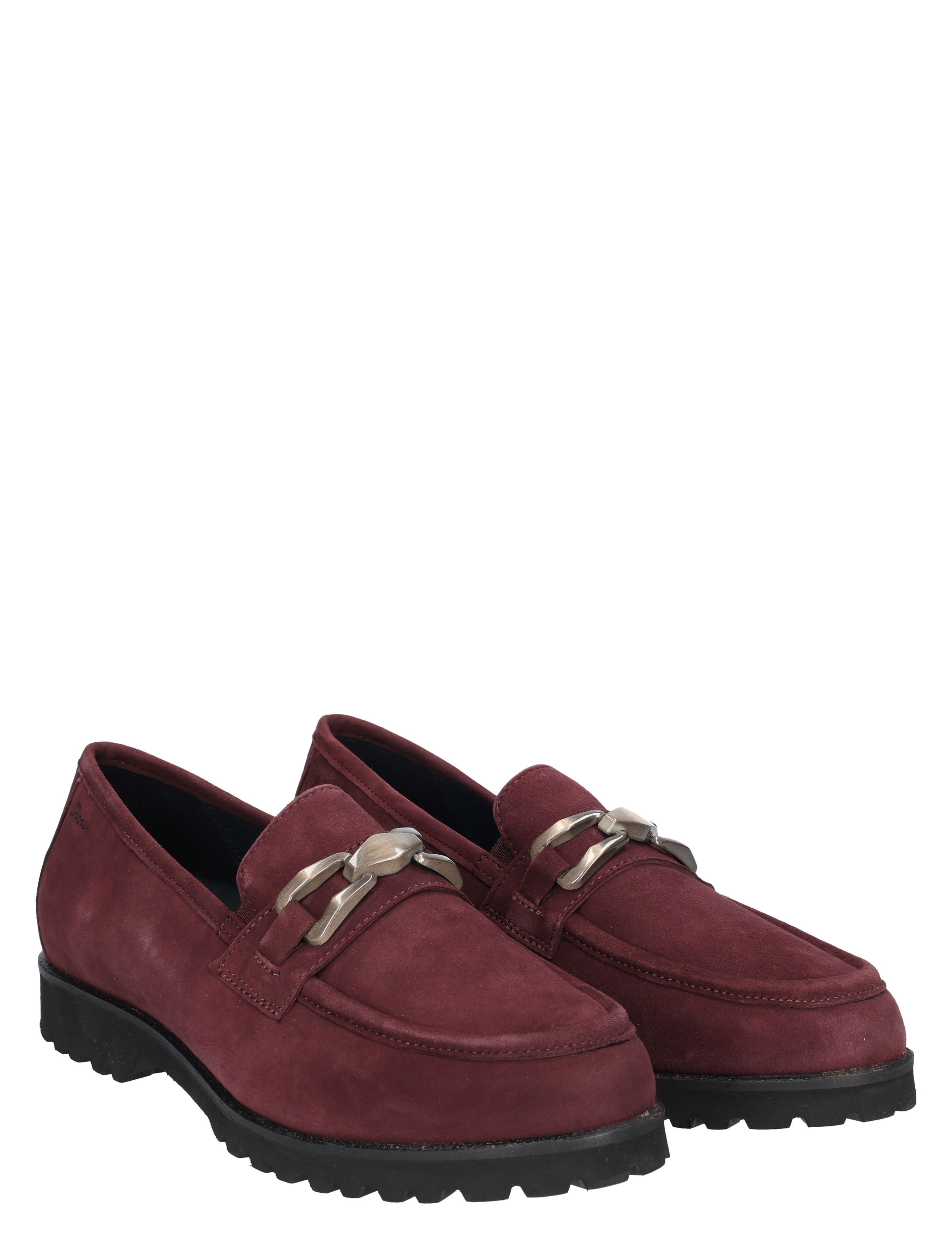 loafers, slip-ons, suede, burgundy, metallic-buckle