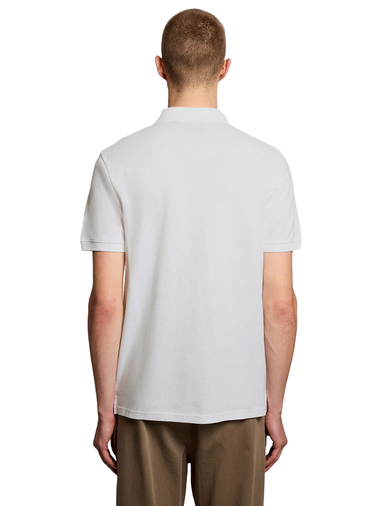 Lyle and Scott - Popcorn Jacquard Polo Shirt White - Heren - T-Shirts & Polos - 49960_88_3