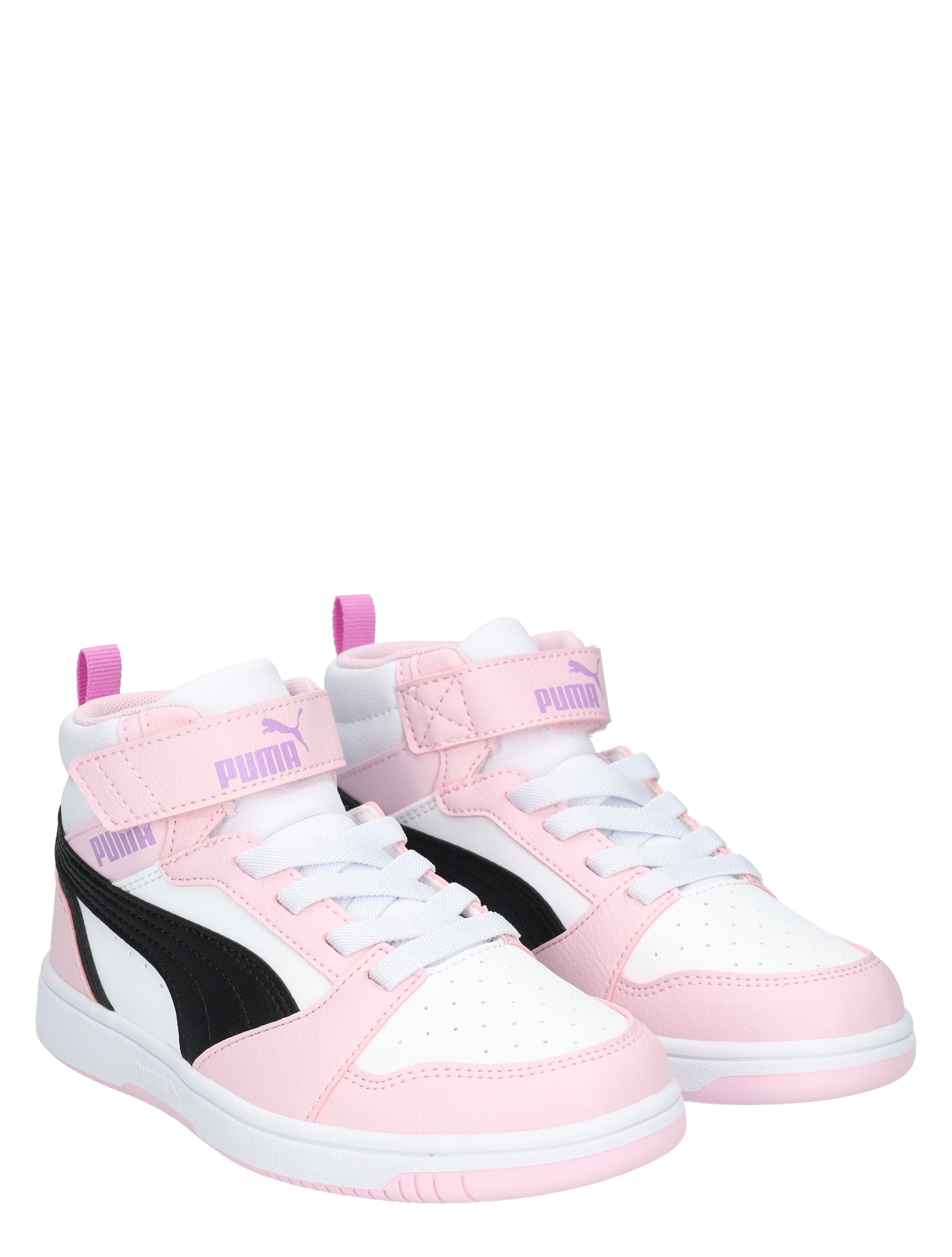 Puma - Rebound V6 Mid White Black Pearl - Meisjes - Sneakers - Hoge Sneakers - 49707_48_7