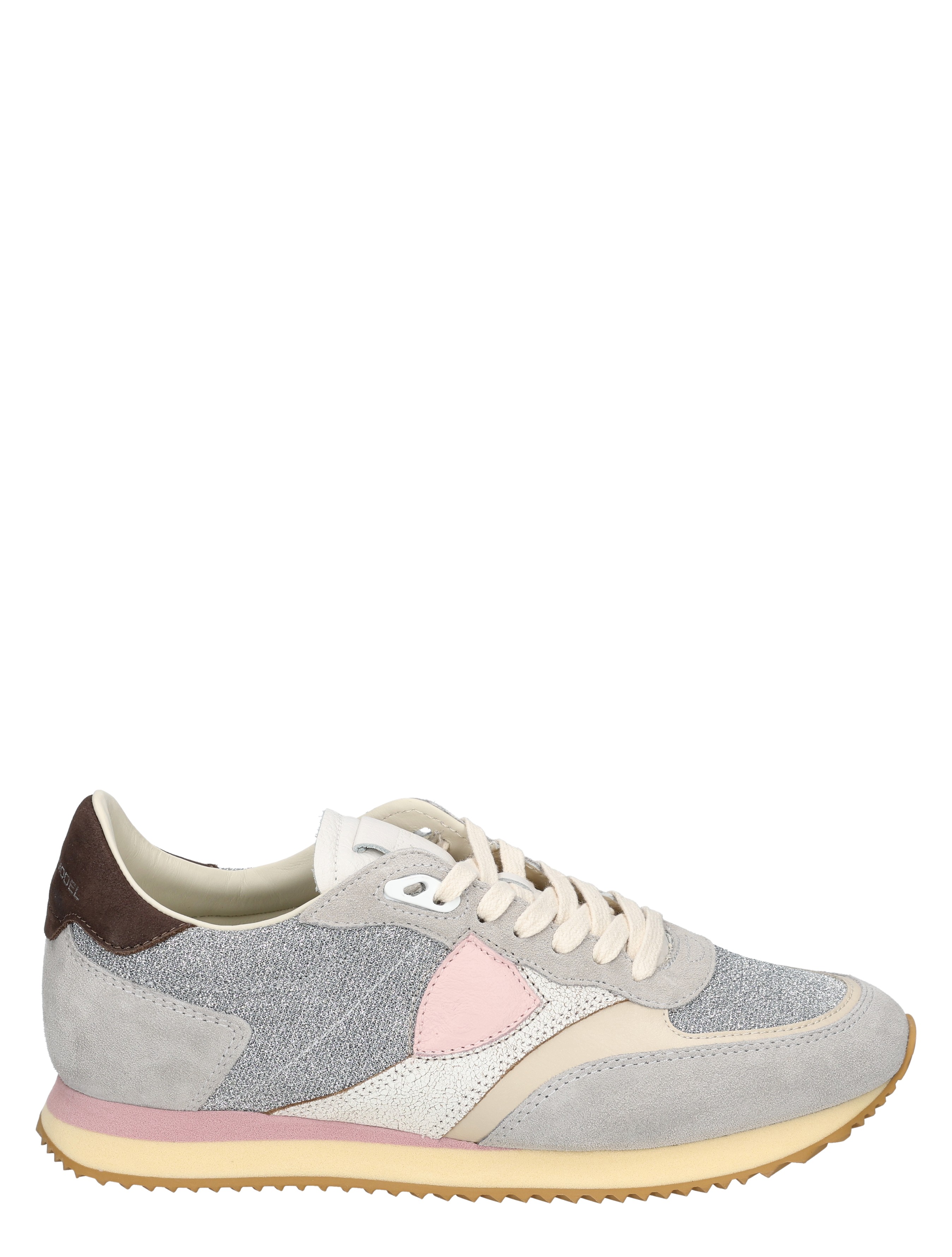 Philippe Model - BVLD Blville Low Woman GR04 Glitter Resau Argent - Dames - Sneakers - Lage Sneakers - 49964_54_1