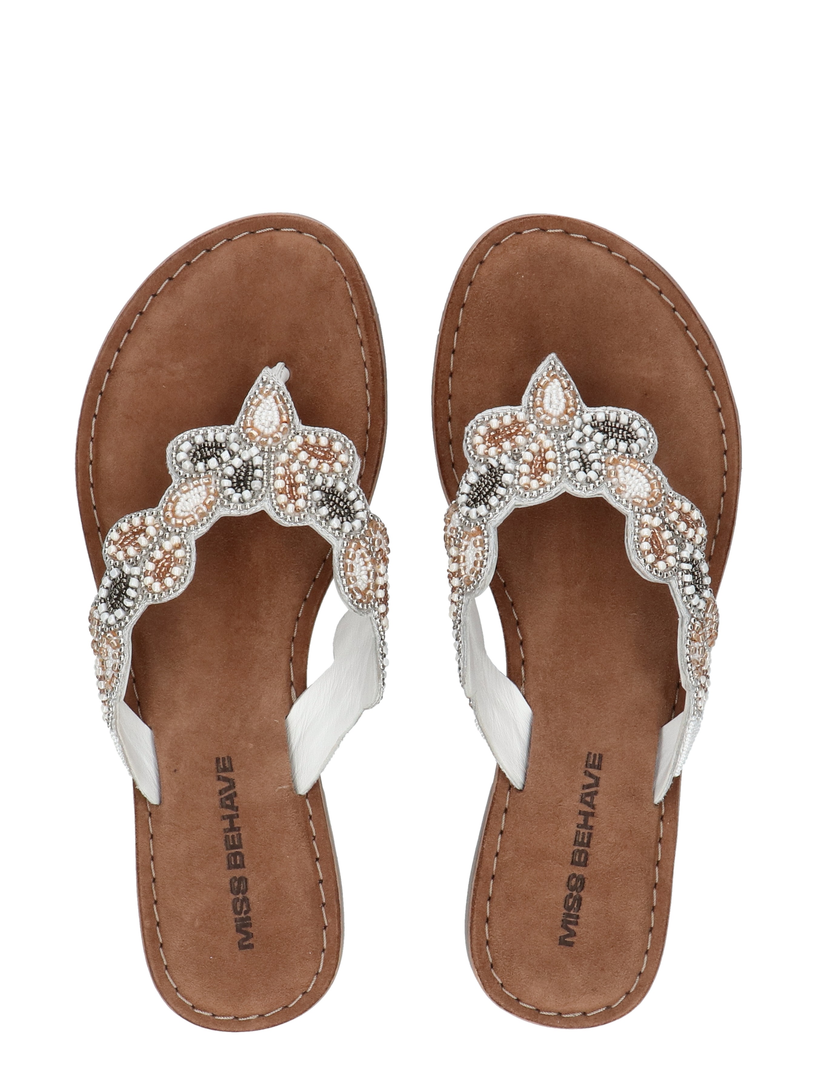 Miss Behave - IF6682 Off White Multi - Dames - Slippers - 50308_88_7