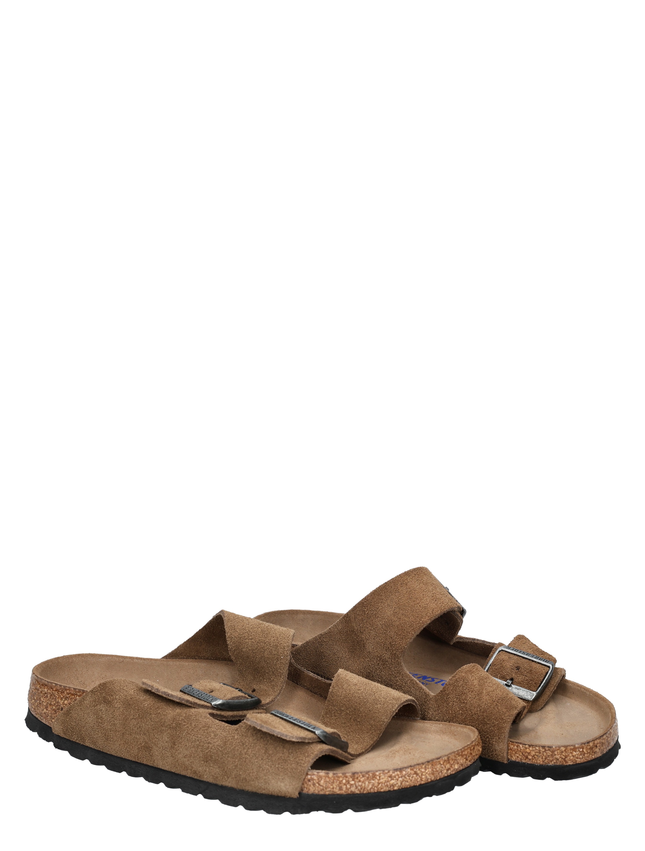 Birkenstock - Arizona Women Suede Dark Tea Narrow - Dames - Slippers - 49864_22_6