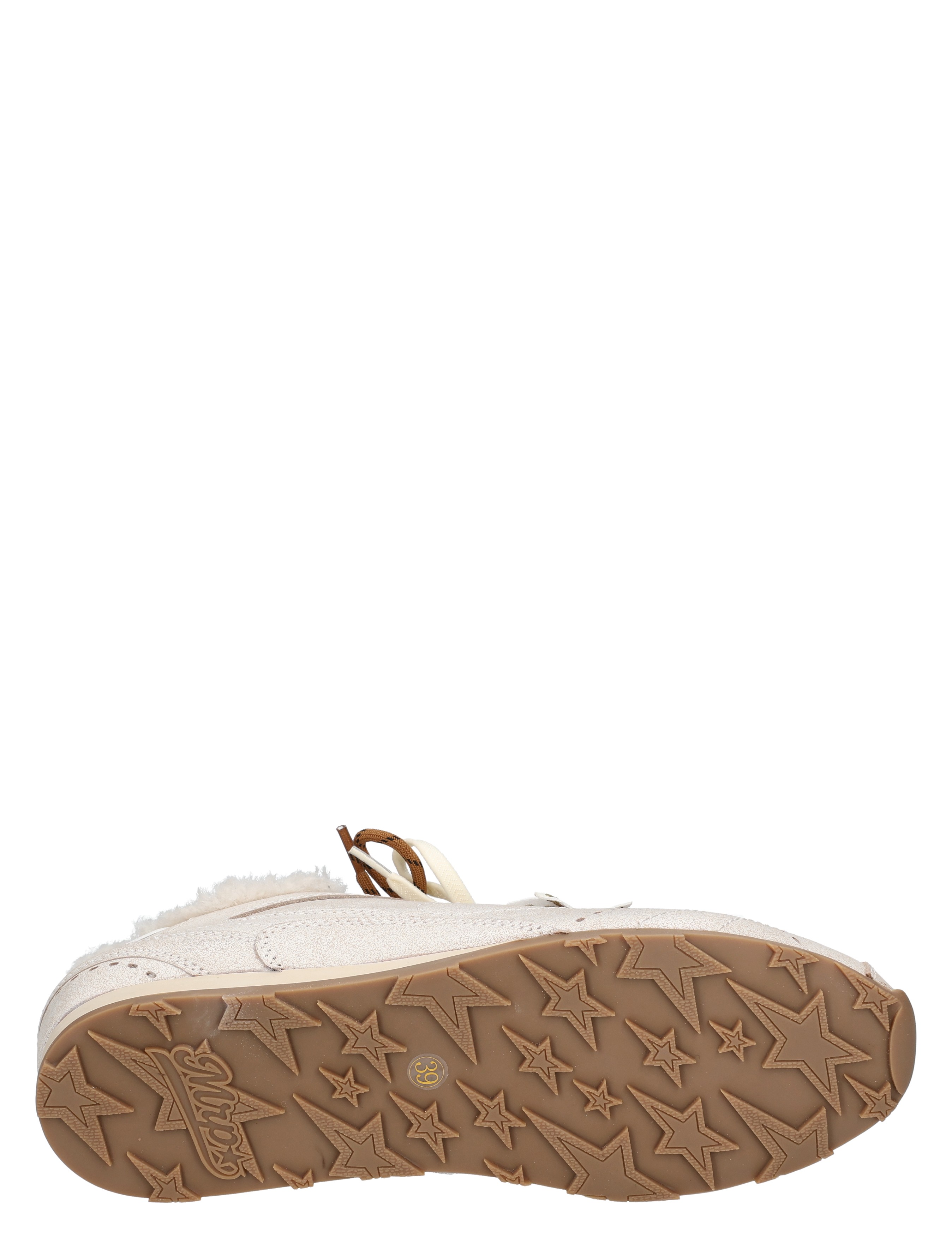 vrouwensandaal, sandalen, tread rubberzool, sandkleur, vacht-detail