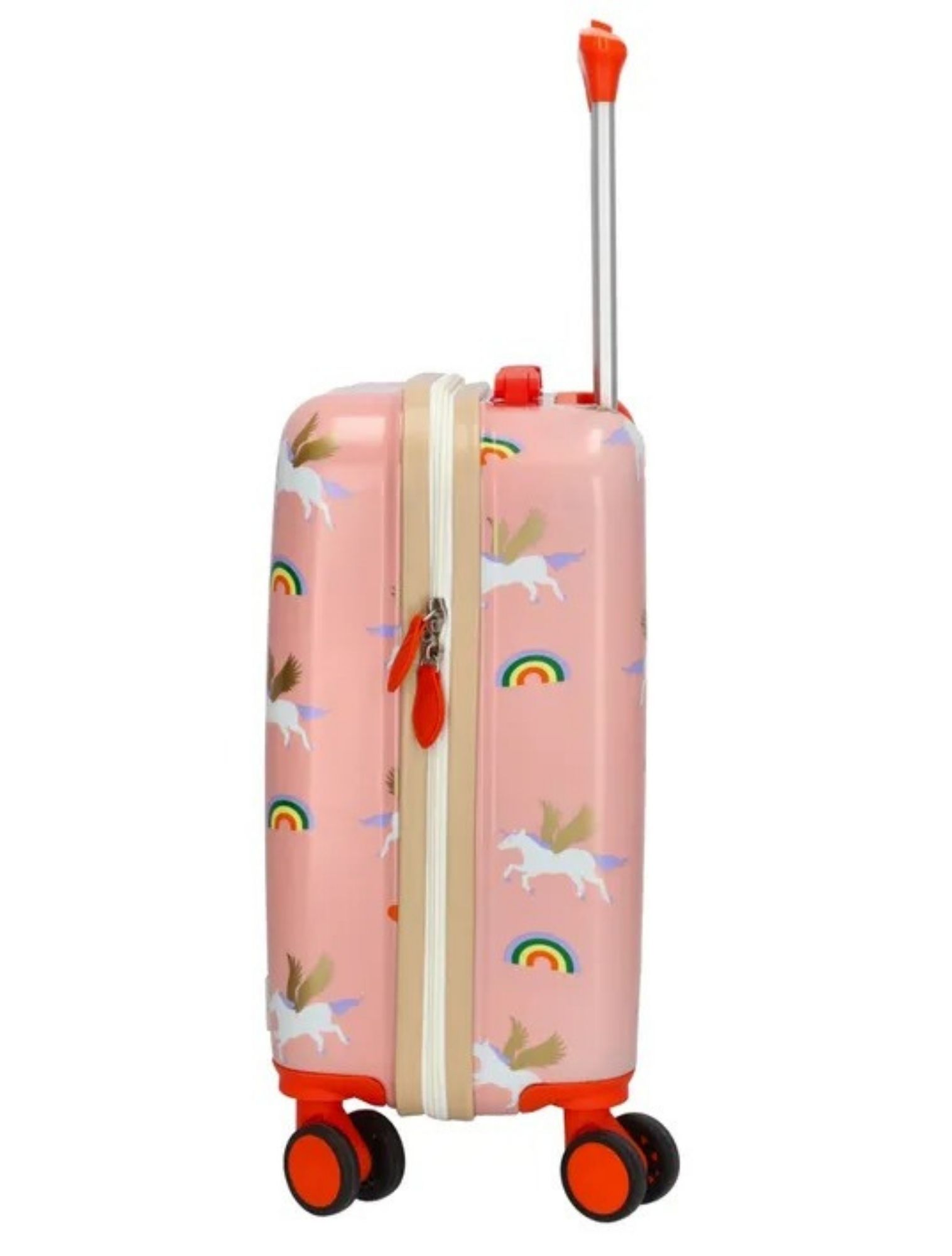 kinderkoffer, leuk ontwerp, pink, rolkoffer, wielen