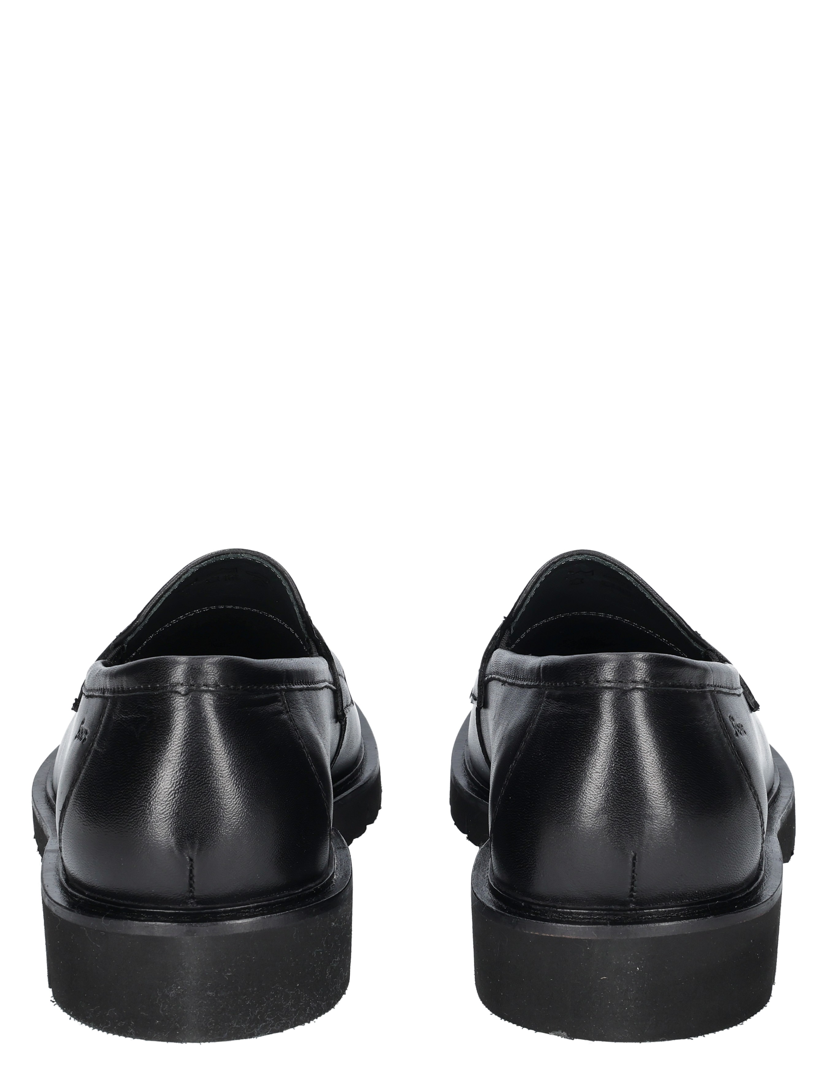 dress shoes, zwart, leer, achterkant, slip-on