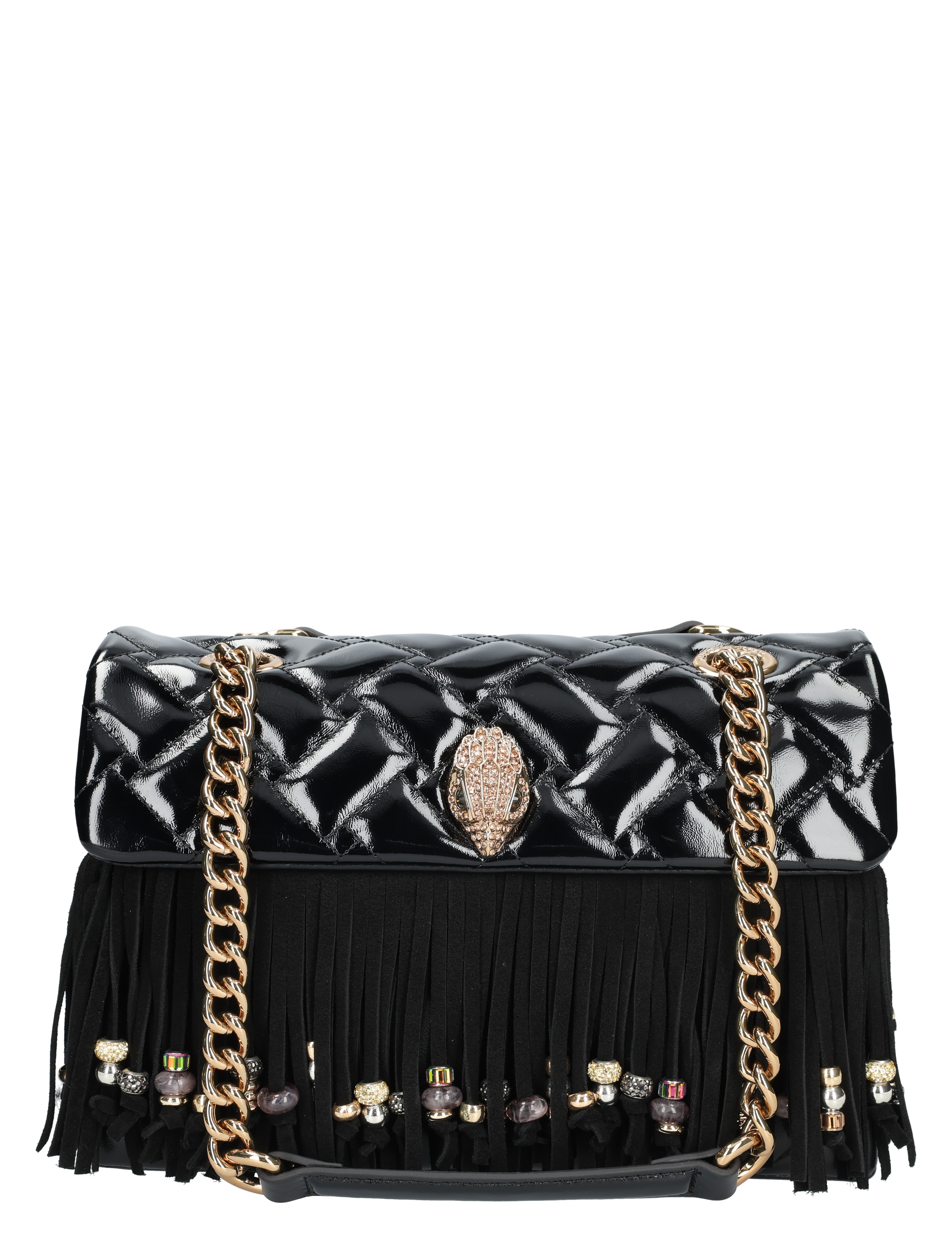 Kurt Geiger - Kensington Fringe 4701100129 00 Black - Dames - Schoudertassen - 47976_11_1
