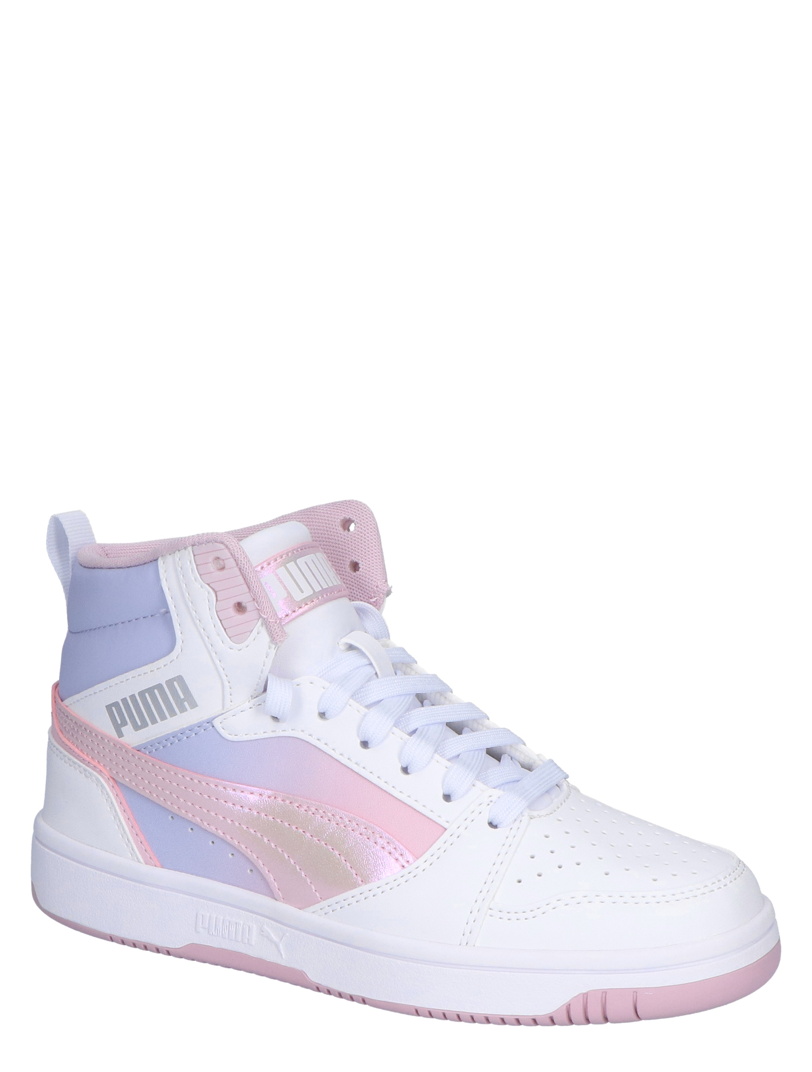 Puma - Rebound V6 Mid Blurry Dreams White Mauve Cool - Meisjes - Sneakers - Hoge Sneakers - 46453_84_3
