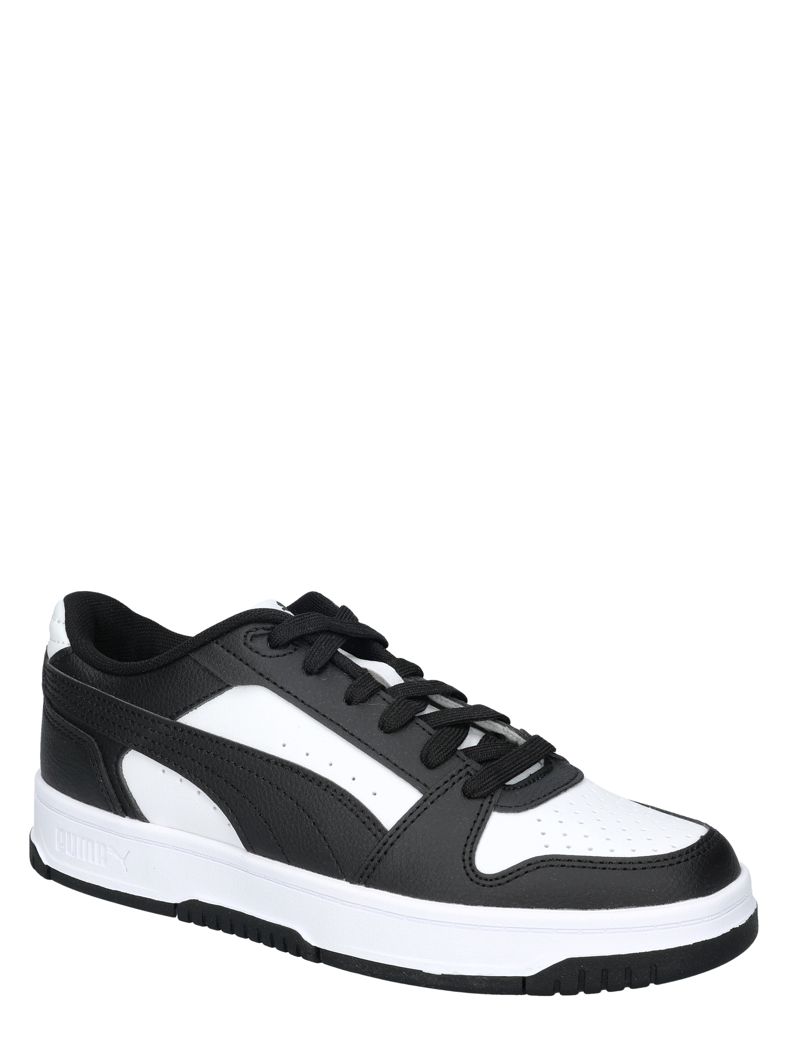 sneaker, zwart wit, laag model, veters, puma-achtig