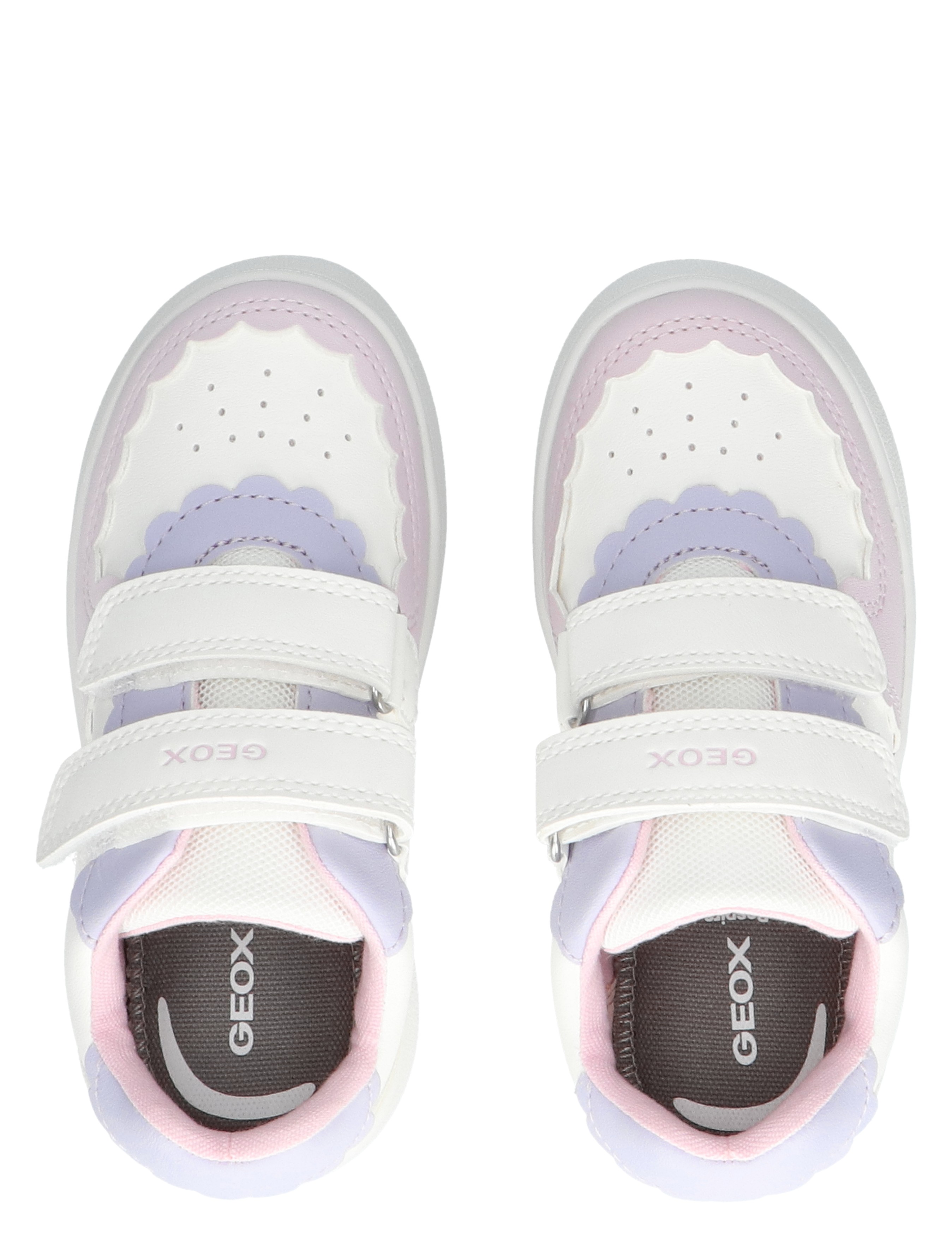 Geox - B555MA B55MA C1372 White/LT Yellow - Meisjes - Klittenbandschoenen - 46668_84_7