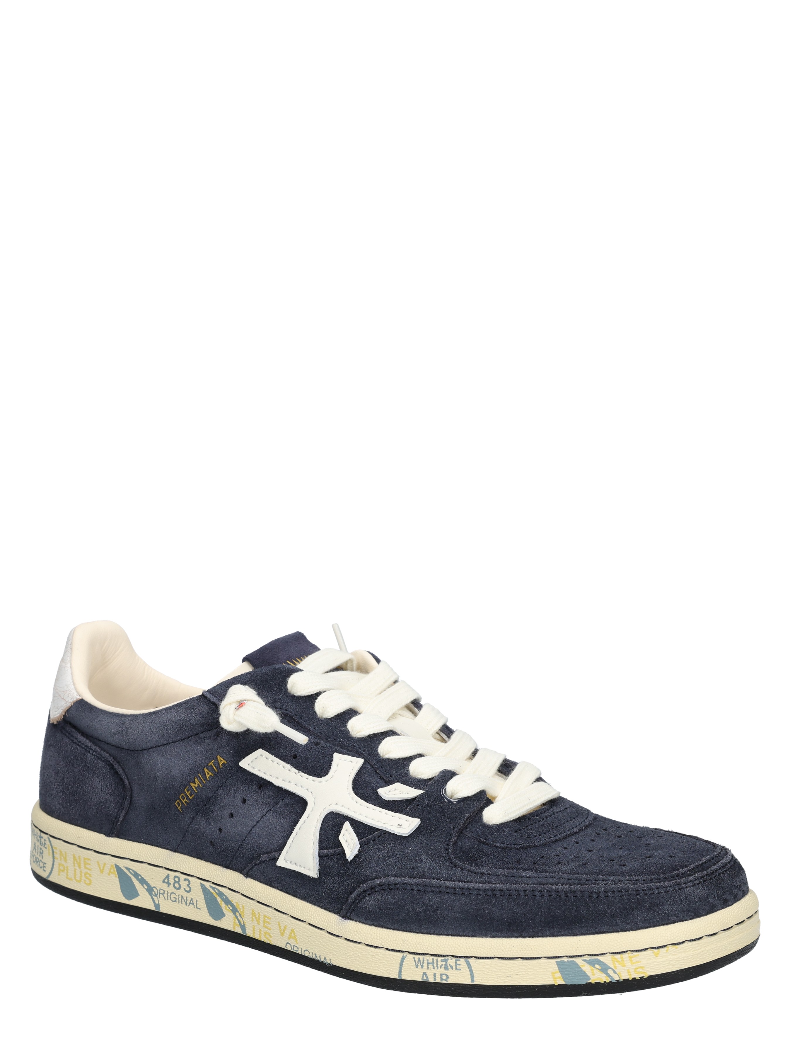 Premiata - BSKT Clay Men 7708 Navy - Heren - Lage Sneakers - Sneakers - 48274_33_3