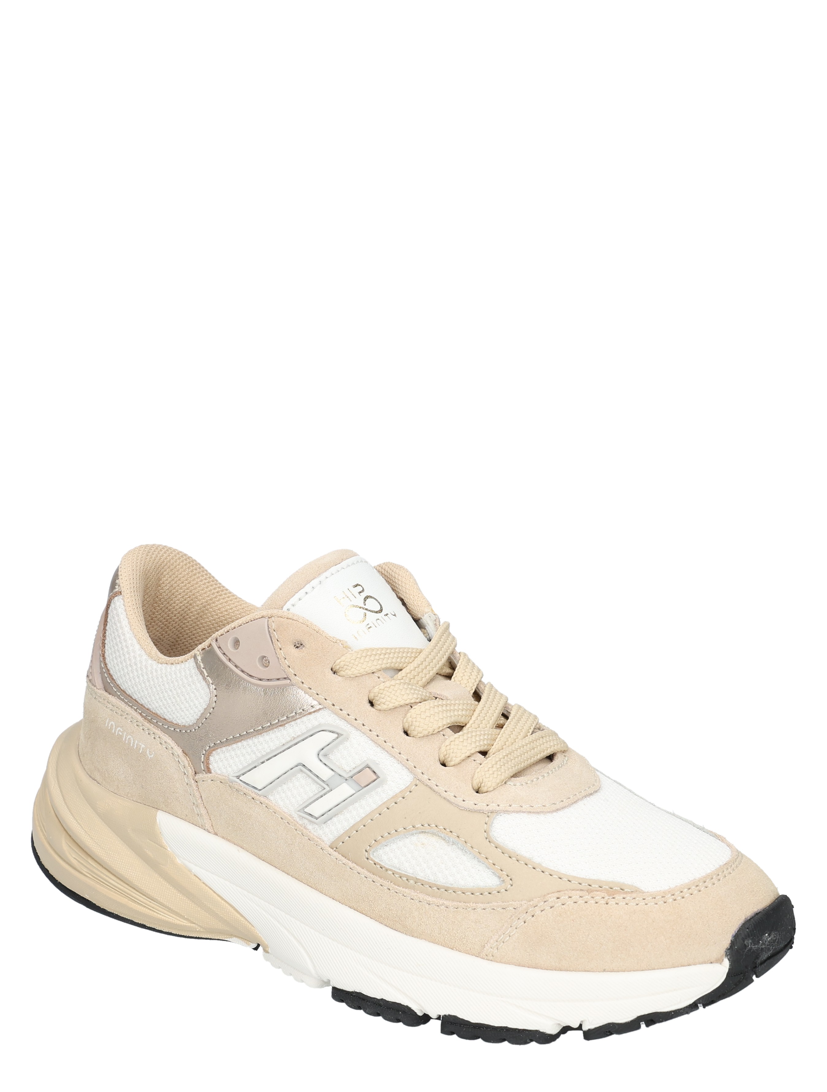 Hip - H1667  Beige Combi - Meisjes - Veterschoenen - 50591_79_3