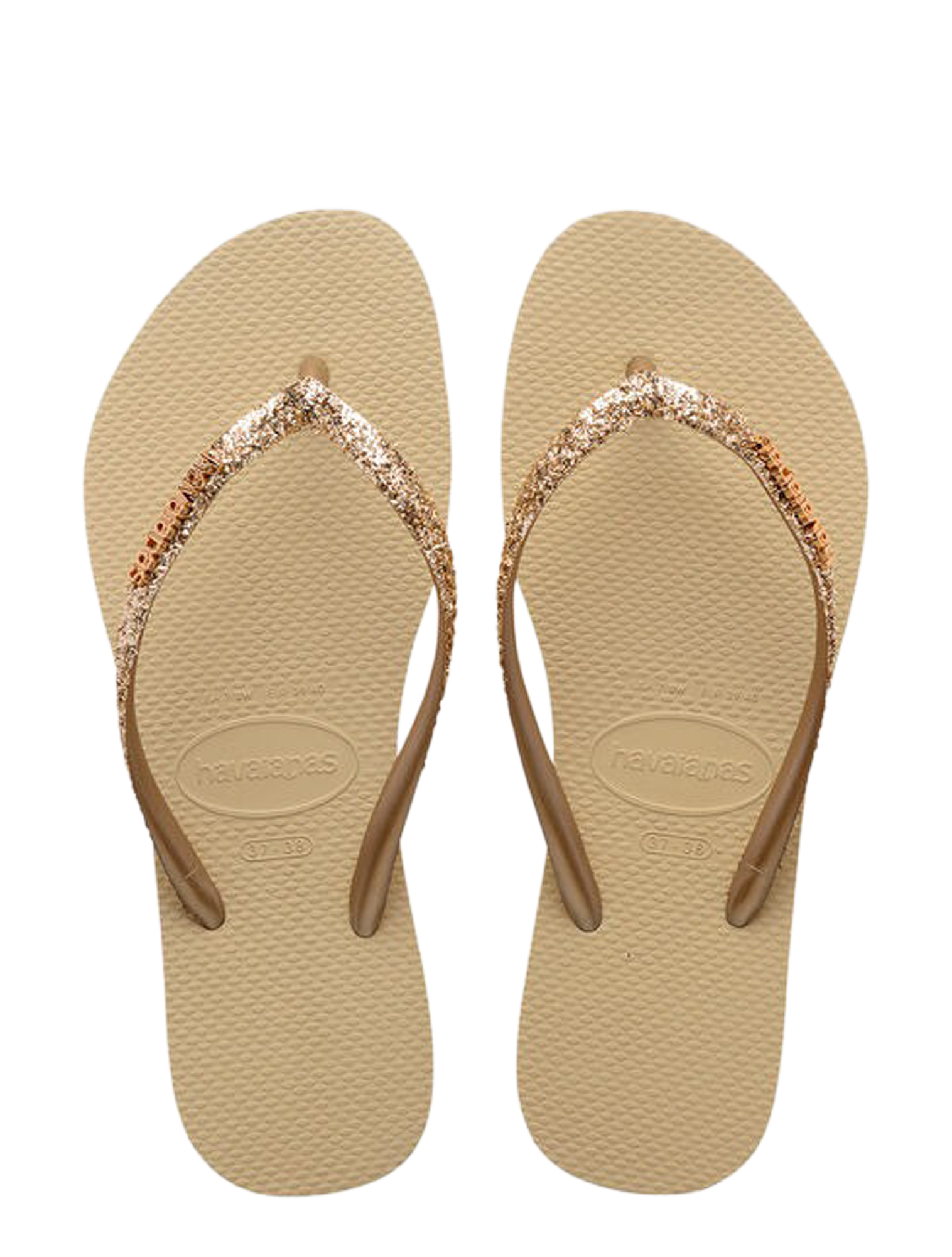 Havaianas - Slim Glitter II Sand Grey - Dames - Slippers - 50479_77_1