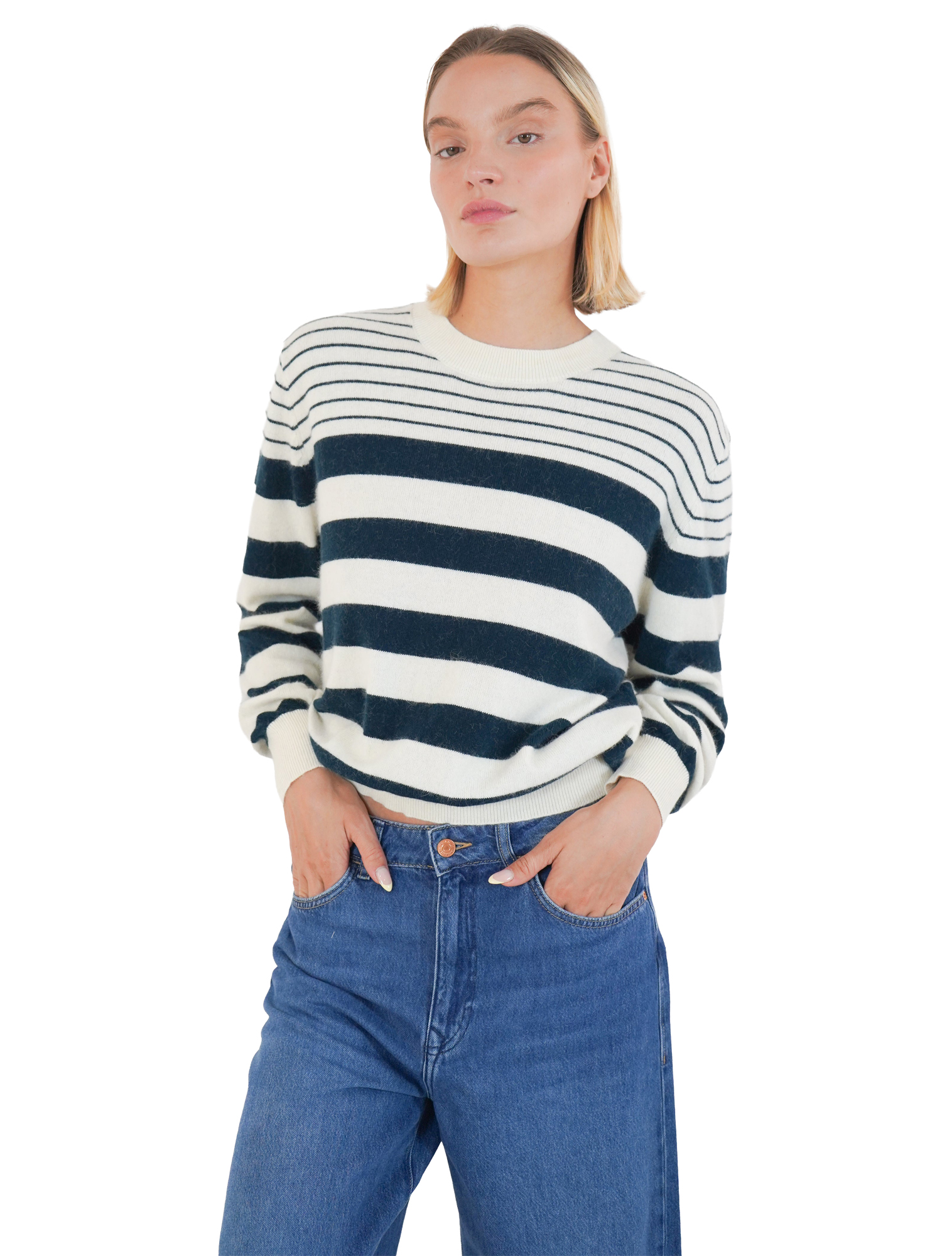 TWNS - Offwhite Navy - Dames - Truien en Sweaters - 50967_83_2