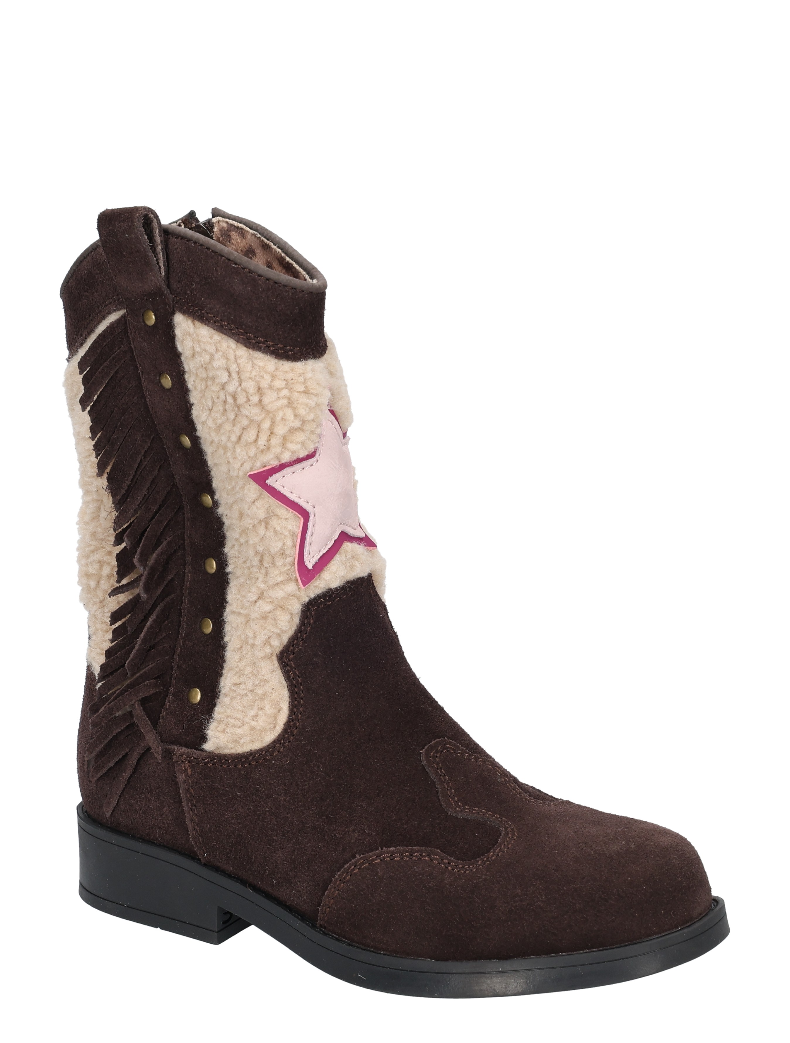 suede, cowboy, boots, star, fleece