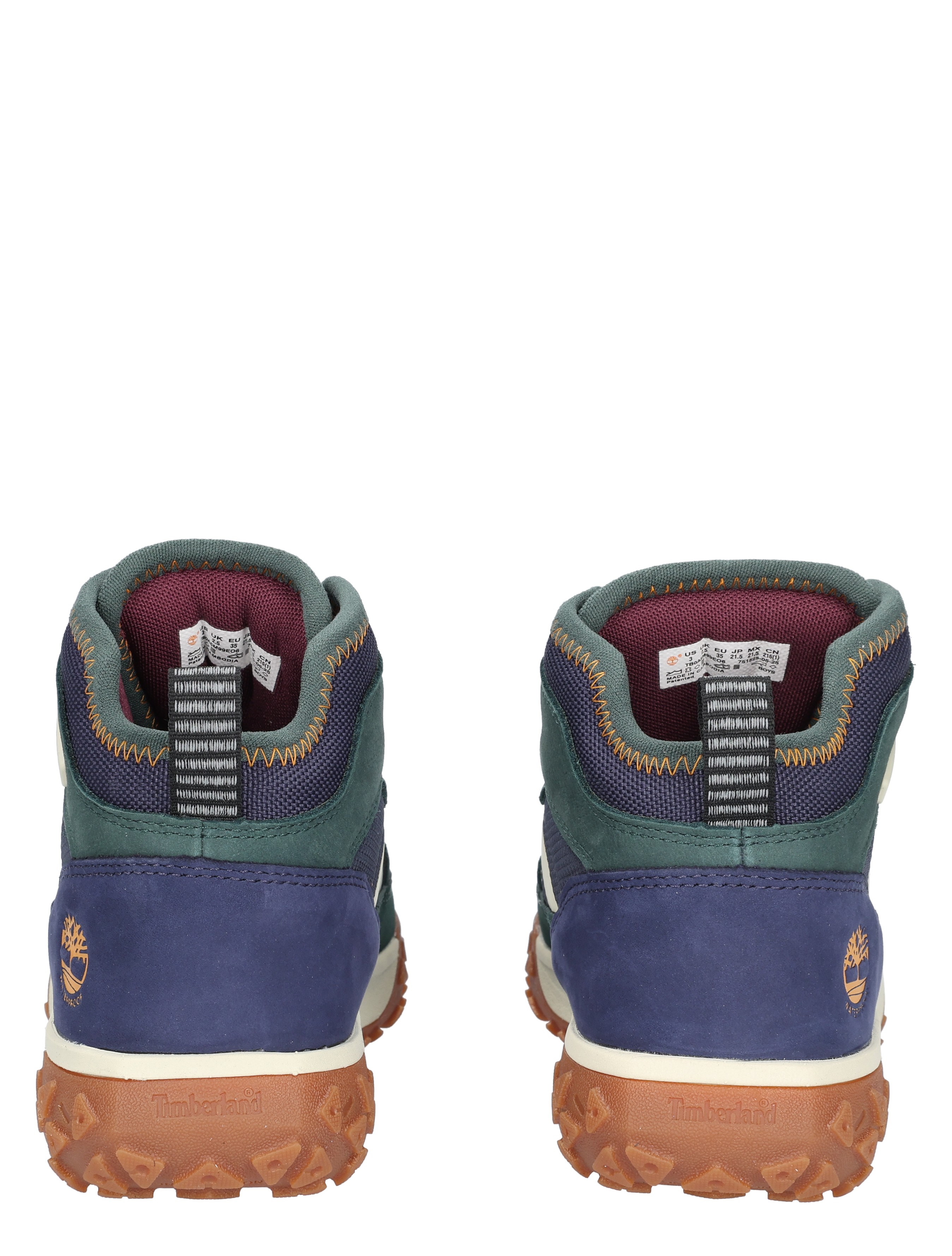 Timberland - Greenstride Motion Kid Dark Green Nubuck - Meisjes - Jongens - Veter Boots - Boots - Boots - Veter Boots - 48238_66_6