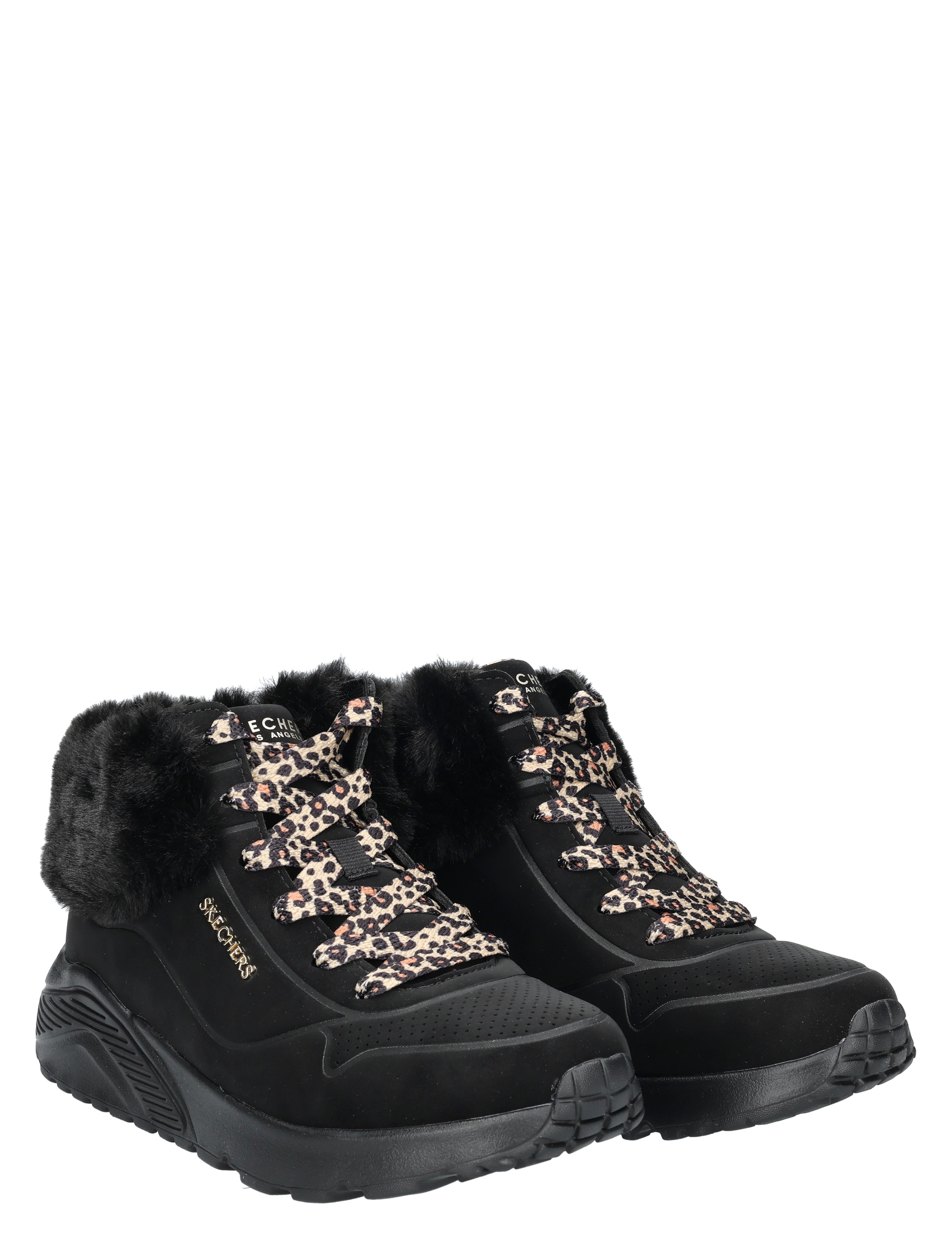 winter, boots, black, fur, leopard-print