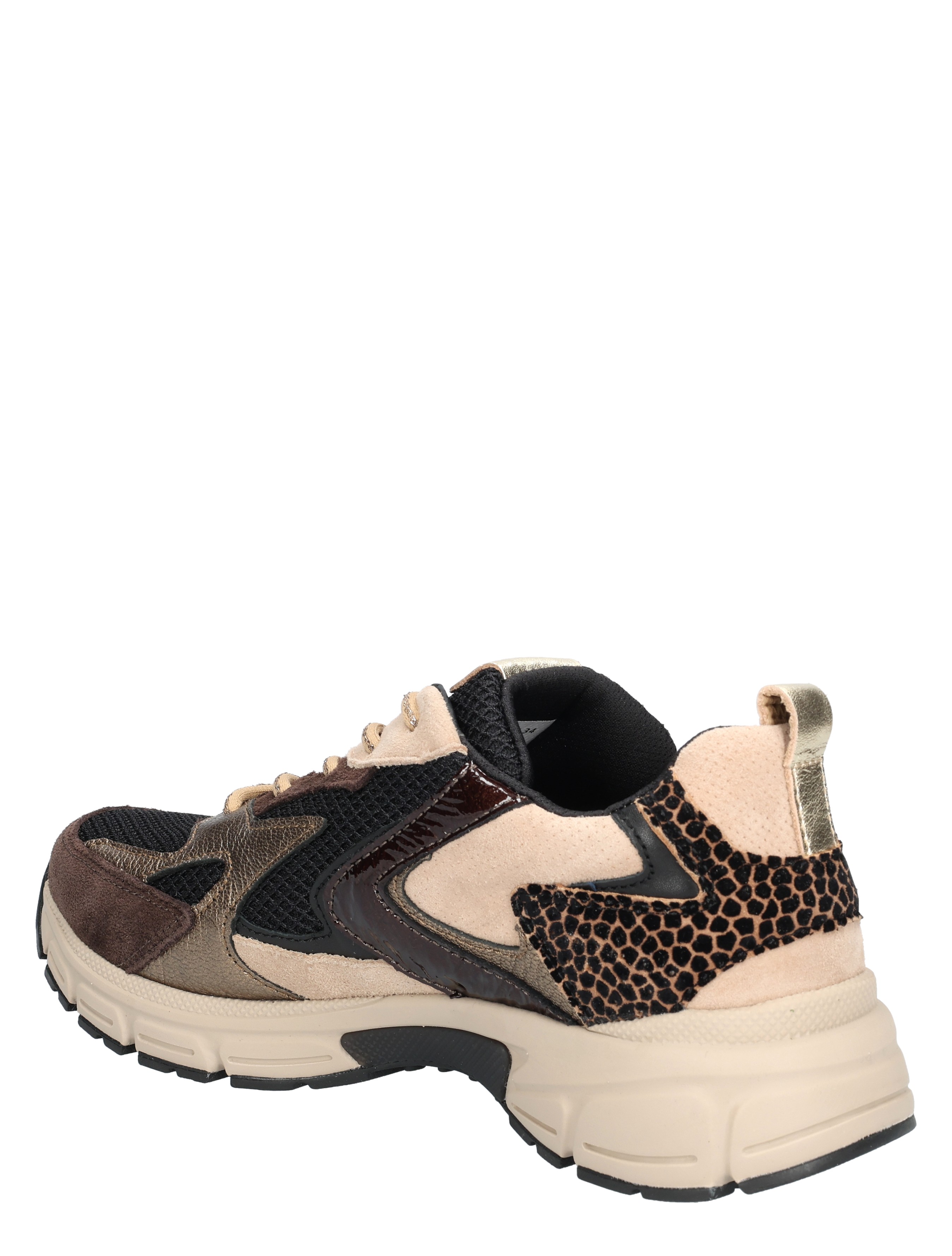 Gabor - 76.536.34 Black Brown Sand G-Wijdte - Sneakers - Dames - Lage Sneakers - 48906_12_4