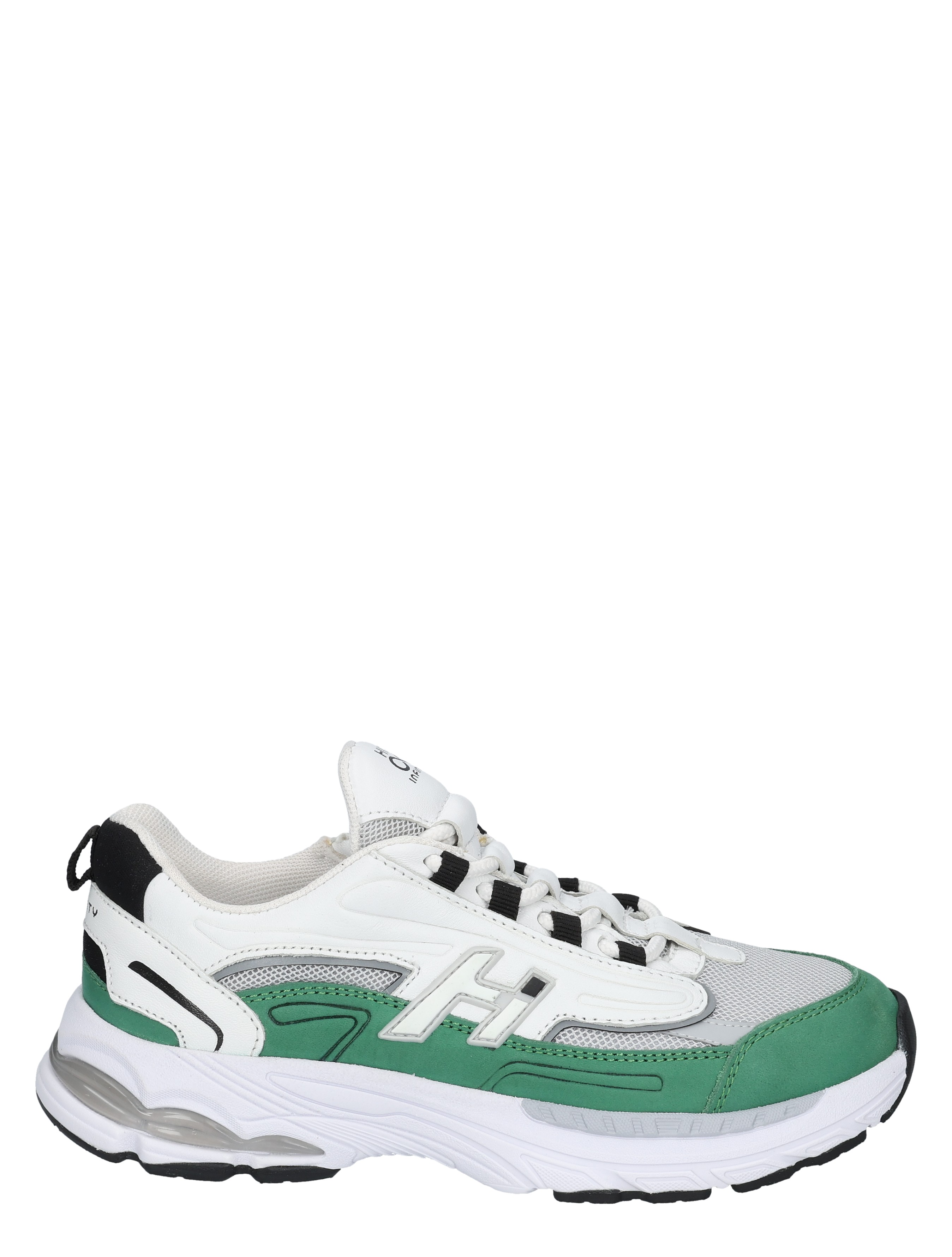 Hip - H1660 White Green - Jongens - Veterschoenen - 50587_86_1