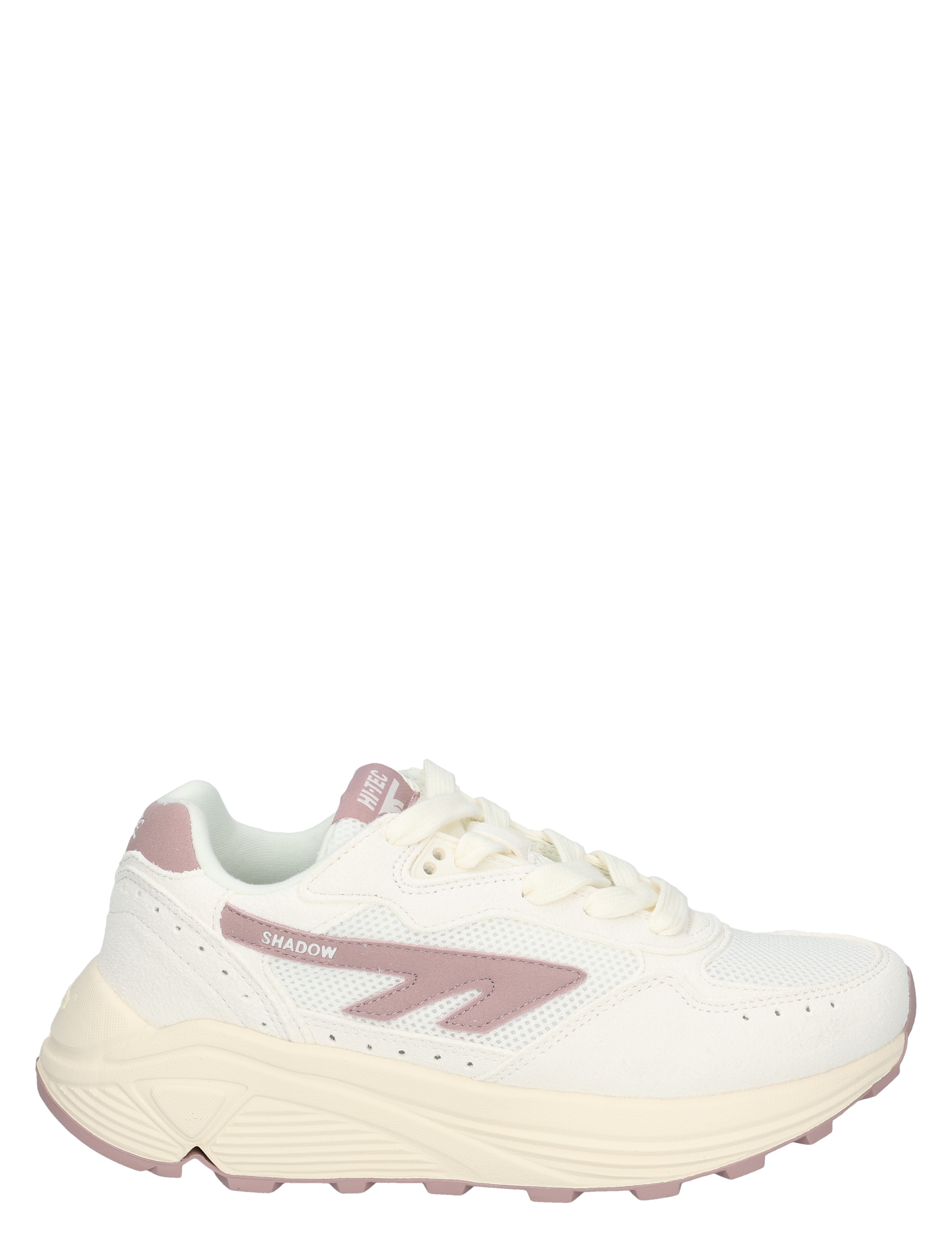 sneaker, witte schoen, mesh bovenwerk, roze accenten, dunne zool