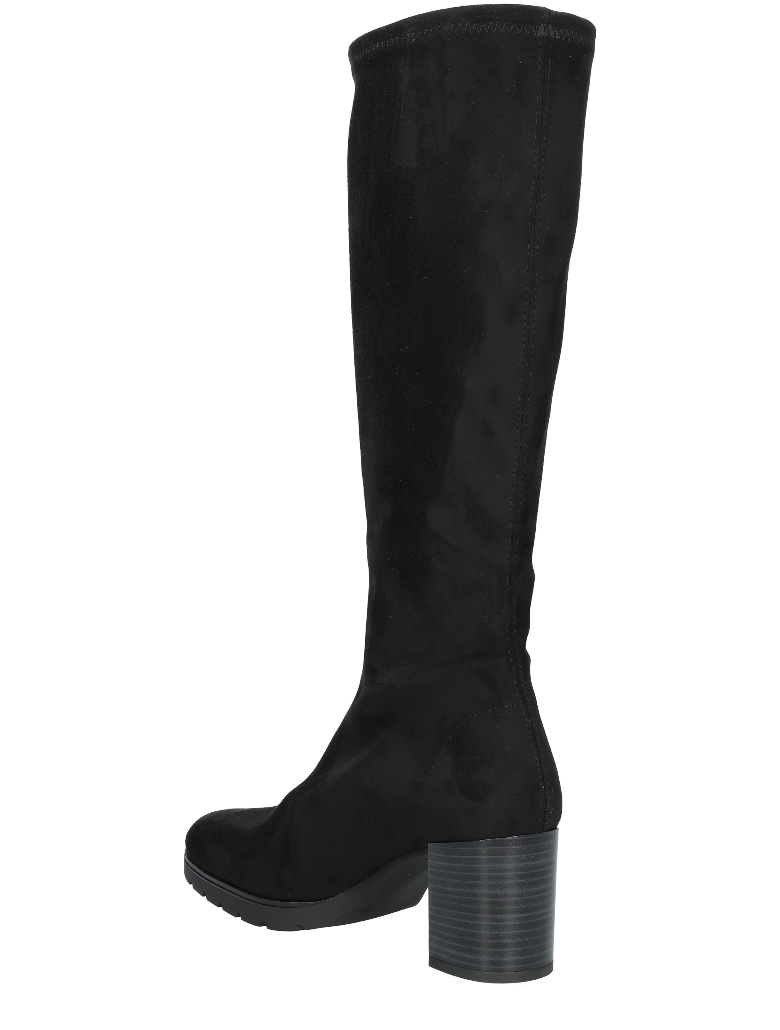 Miss Elastic - Bota Menphis 78173 Ante Stretch 05 Black - Dames - Boots - Lange Laarzen - 49450_11_4