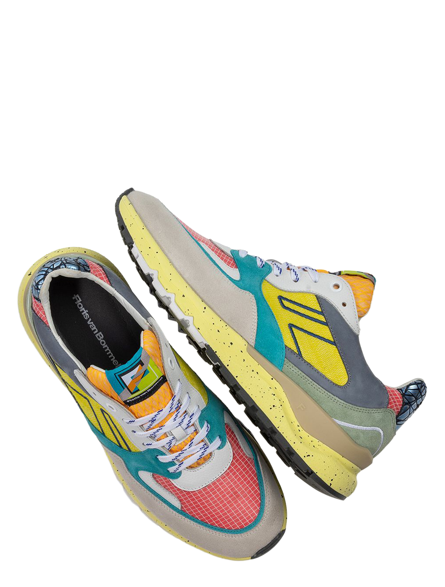 Floris van Bommel - De Treener 10243 06.03 Yellow G+Wijdte - Heren - Lage Sneakers - Sneakers - 51439_55_3