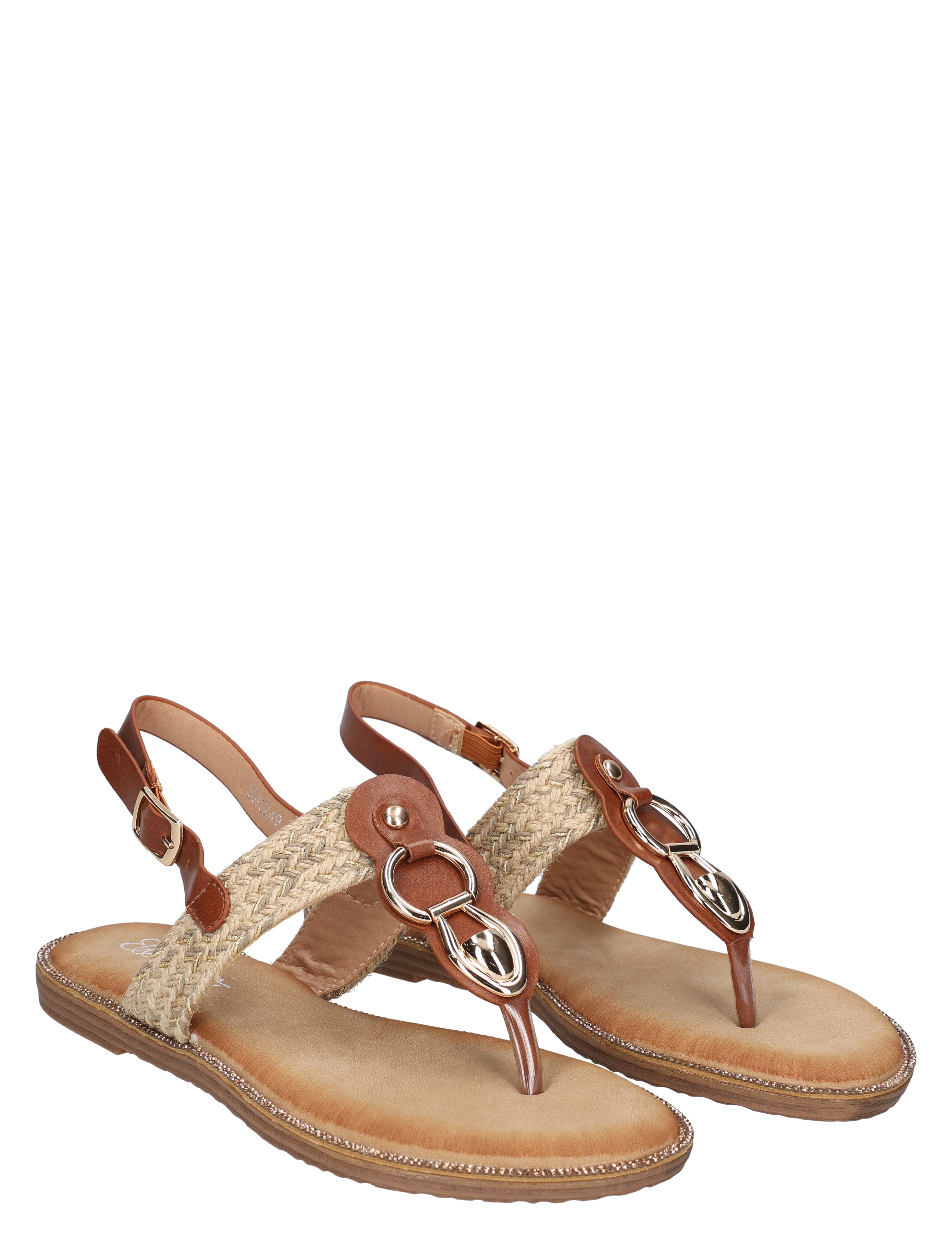 sandalen, touw, sandalen met enkelbandje, riemdetails, zandkleur