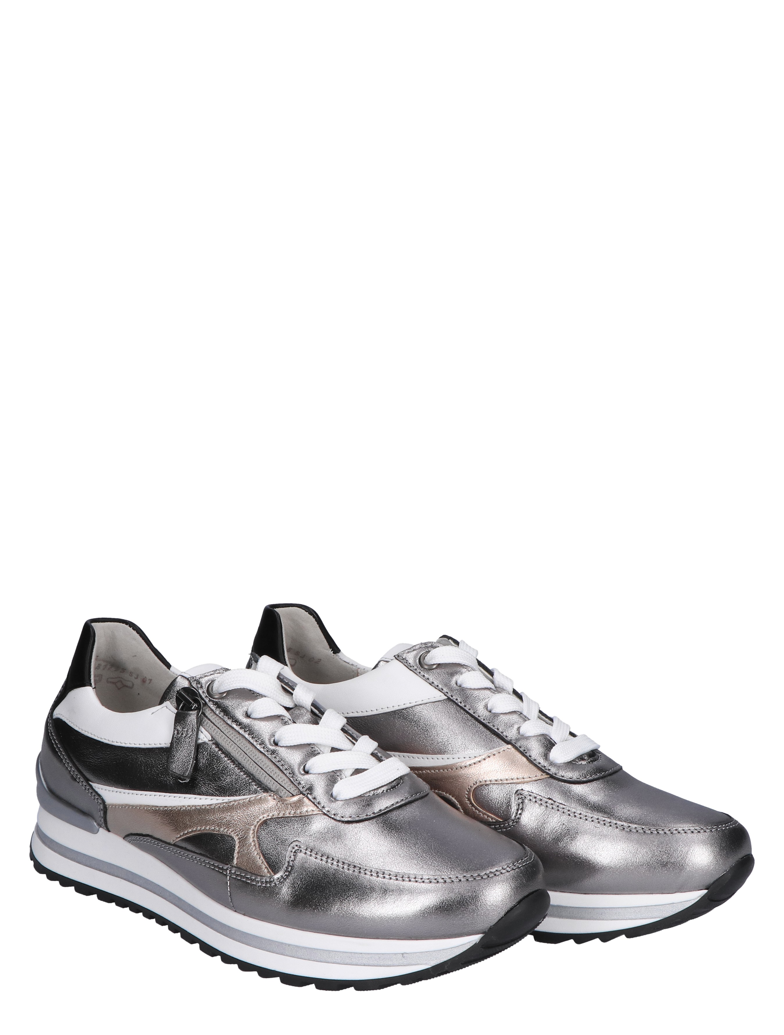 Gabor - 56.526.90 Silver White Black H-Wijdte - Dames - Veterschoenen - Casual Veterschoenen - 46191_99_5
