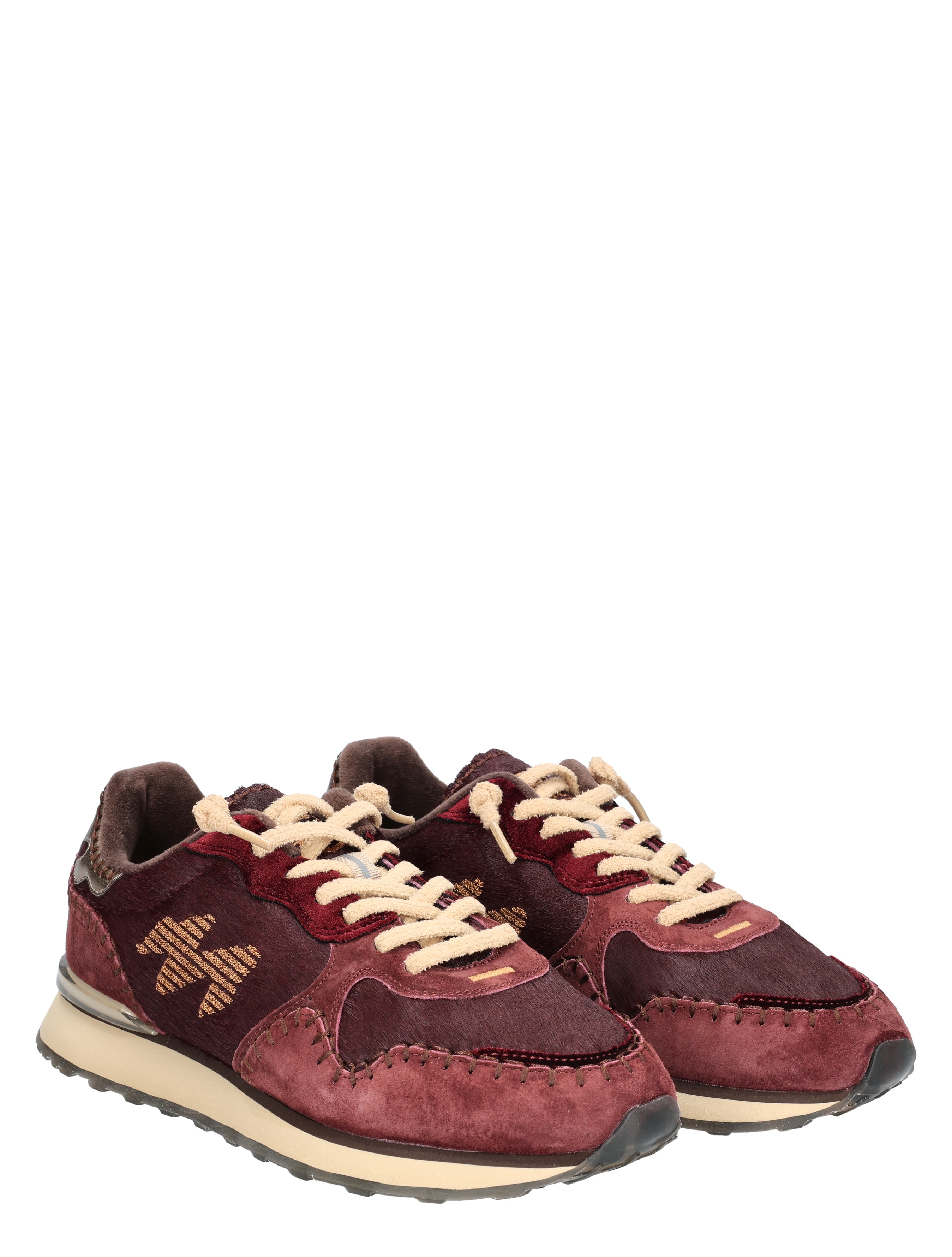 sneakers, sneakers, suede, rood, gemengd laagsmateriaal