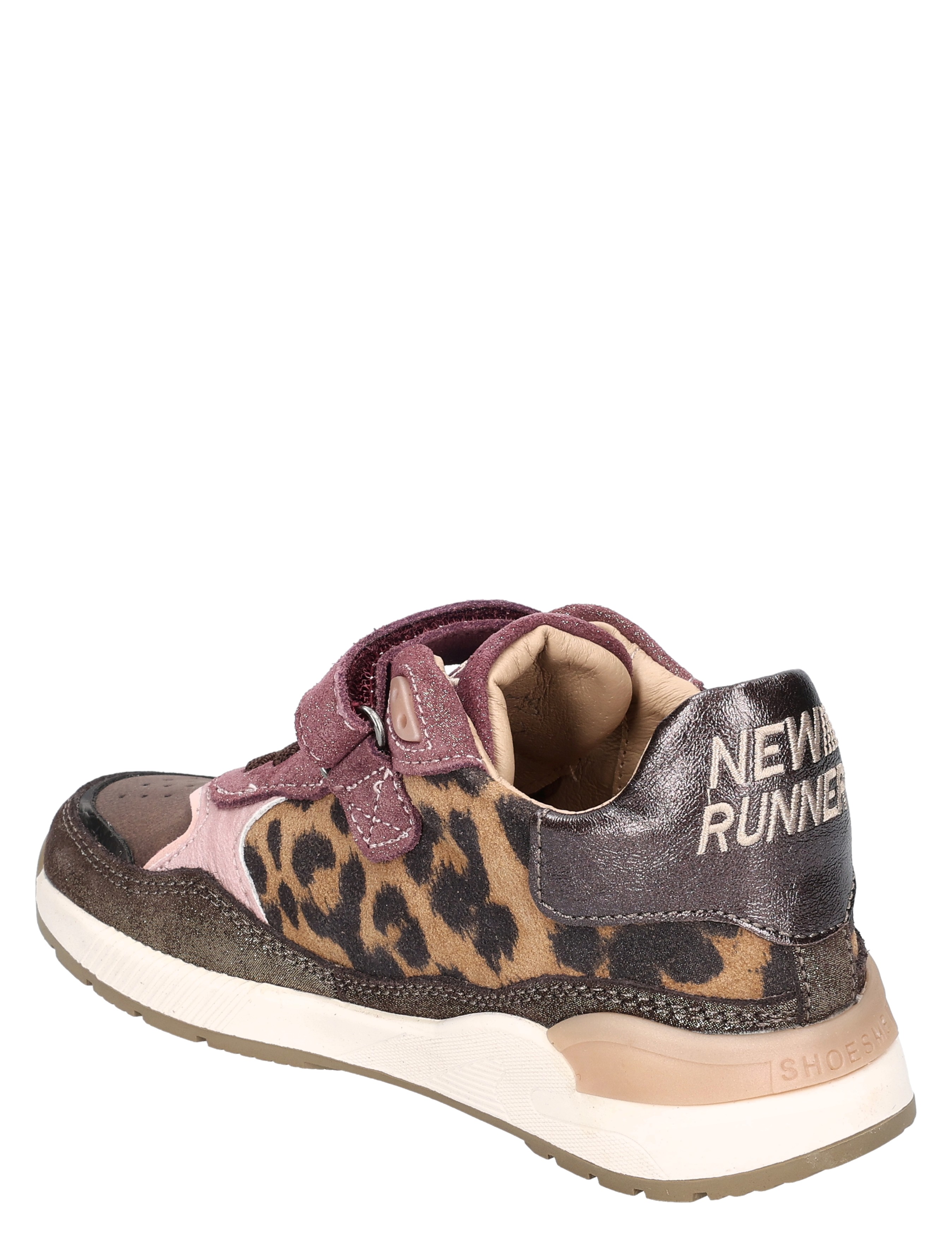 sneaker, baby, leopard, velcro, roze