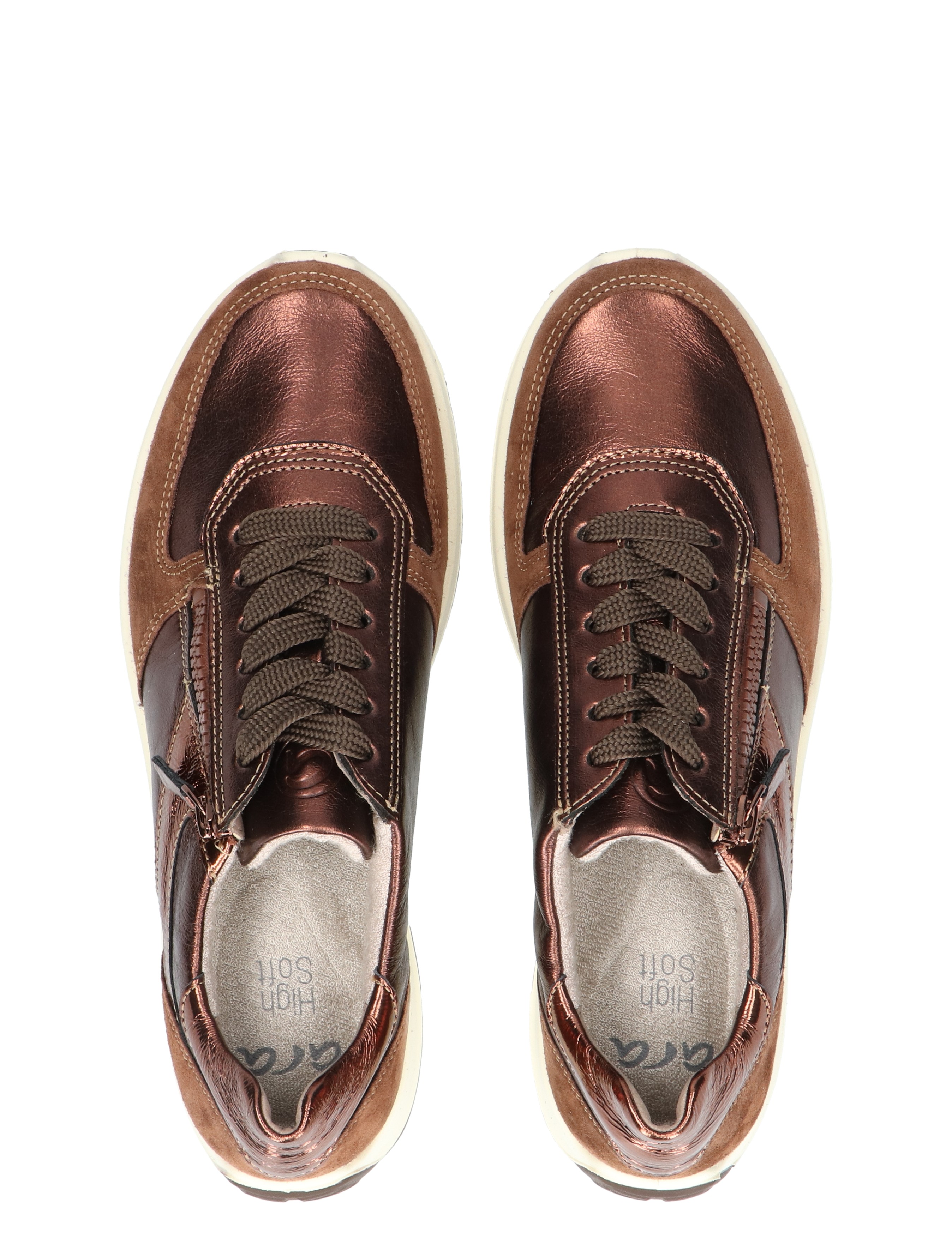 Ara - 12-25112-03 Mocca Gold H-Wijdte - Dames - Veterschoenen - Casual Veterschoenen - 48822_53_7