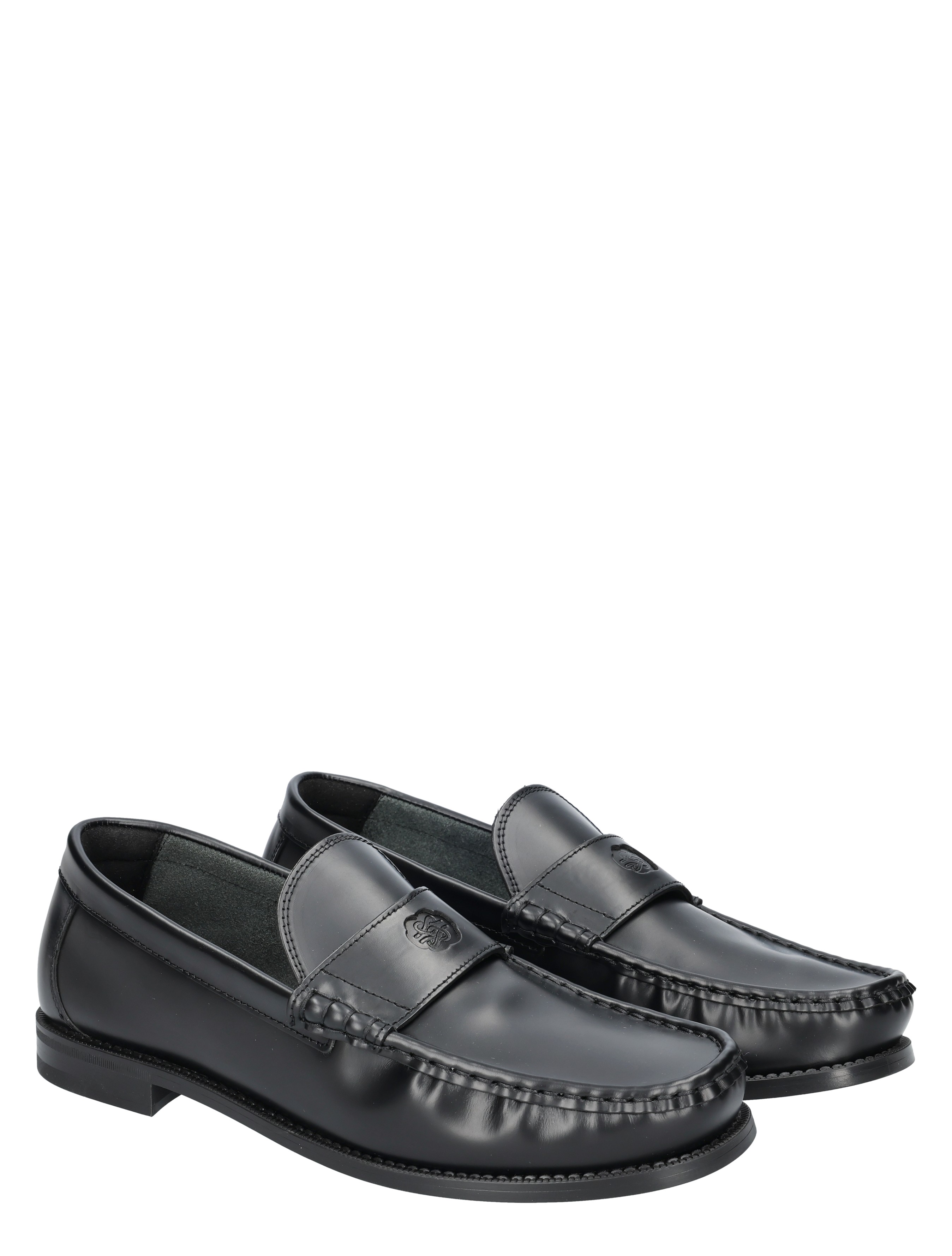 loafers, leder, zwarte, mocassin, riempeling