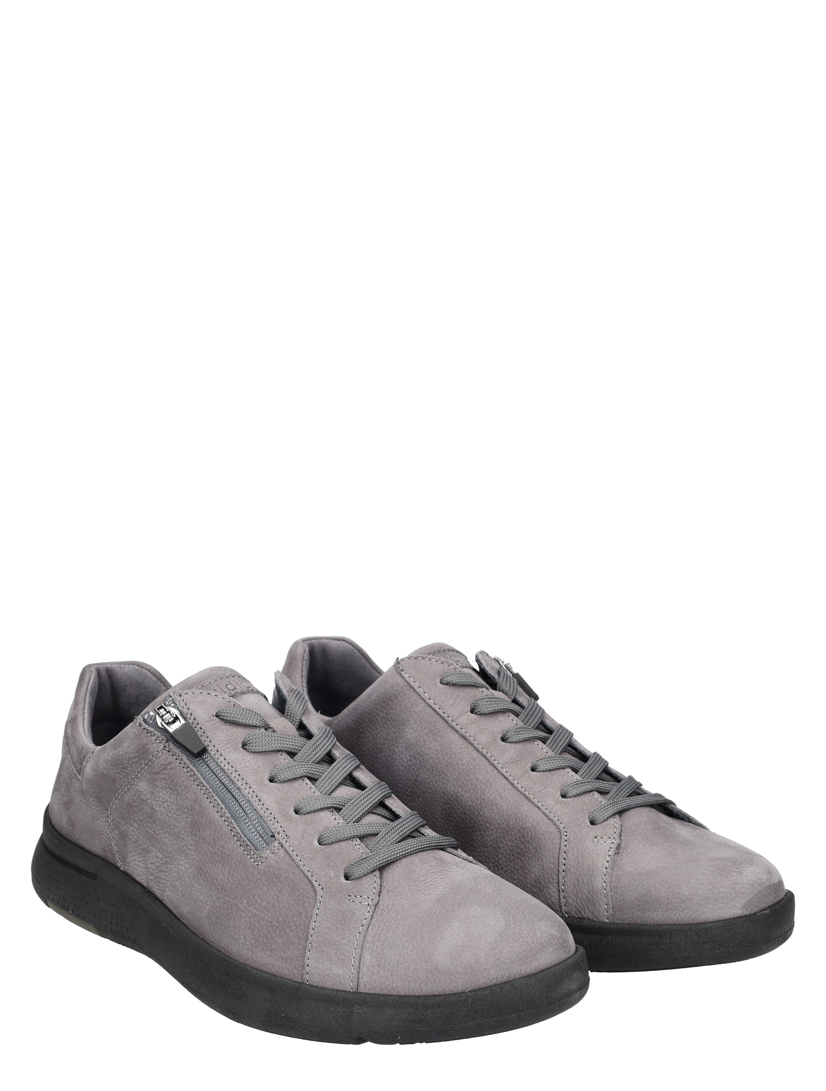 sneakers, grijs, suede, zijklep rits, veters