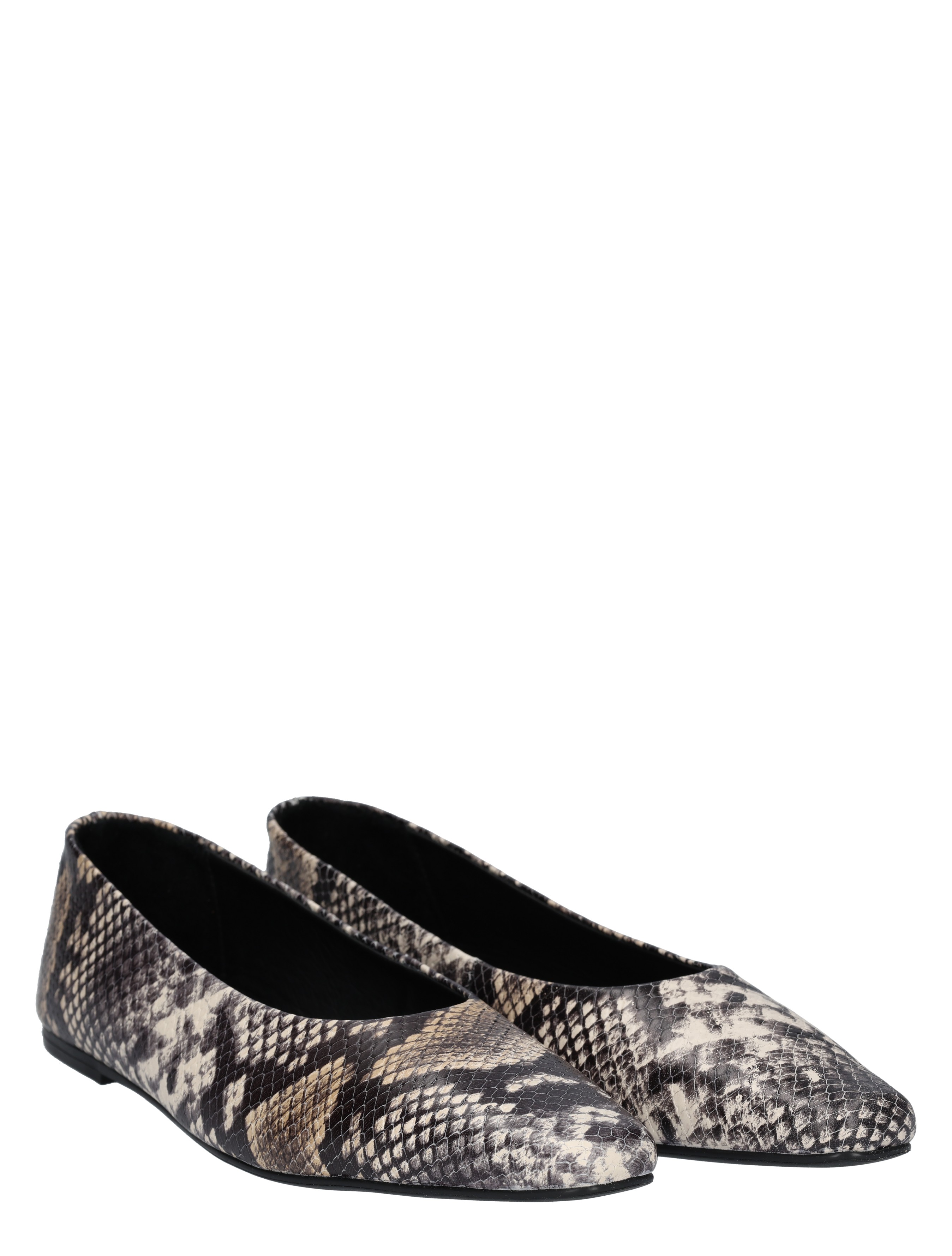 Miss Behave - Xanna Beige Black Snake - Dames - Ballerinas - 48321_71_5