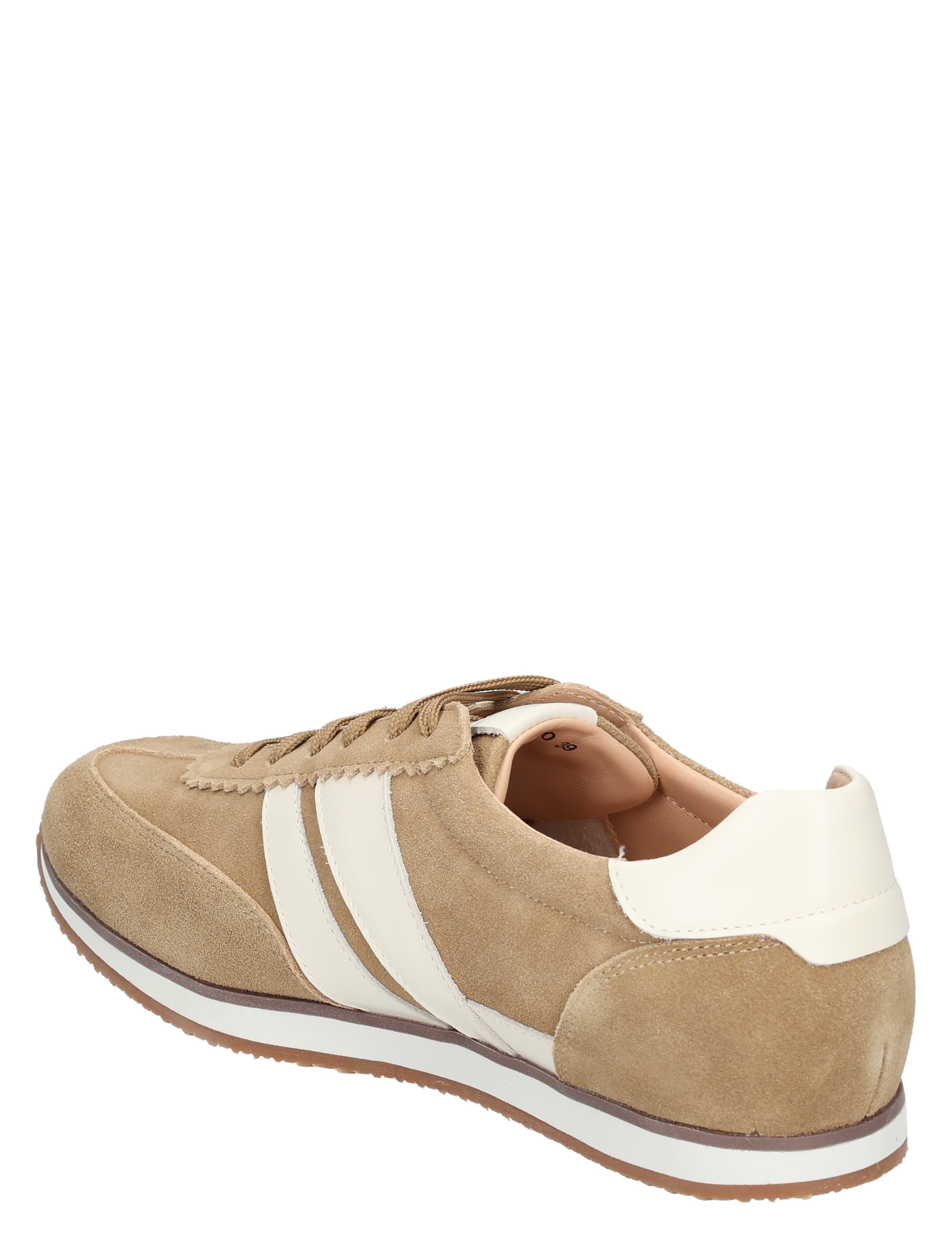 sneaker, suède, beige, witte accenten, lifestyle sneaker