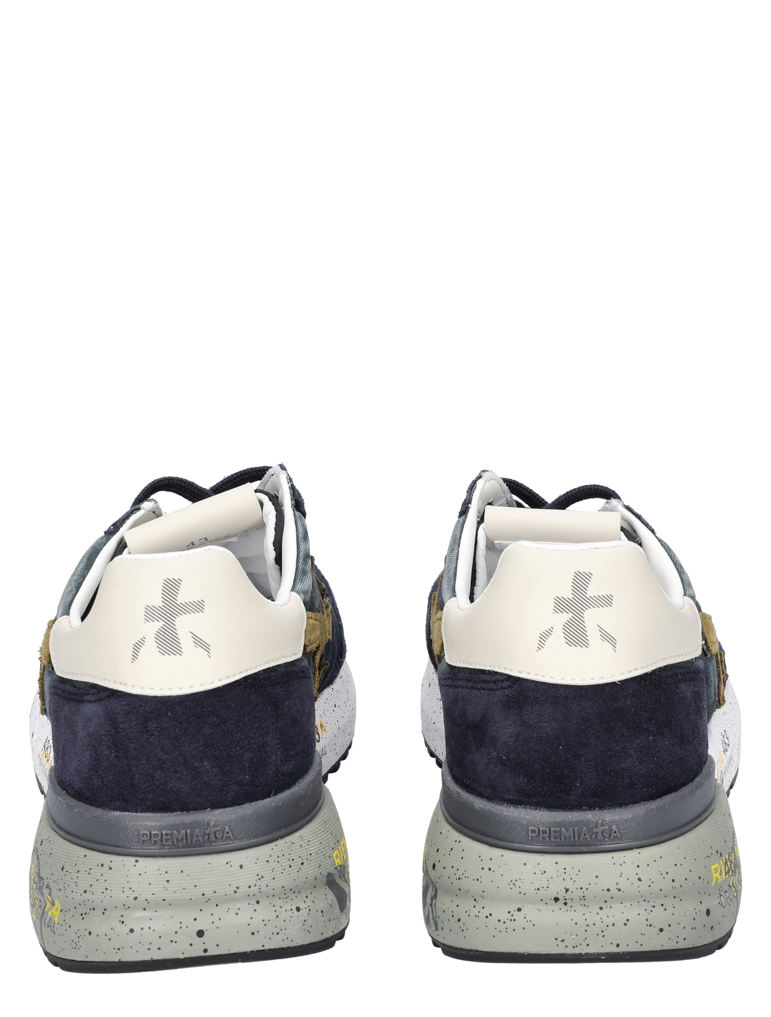 sneaker, hiel, suede, donkerblauw, witte hiel