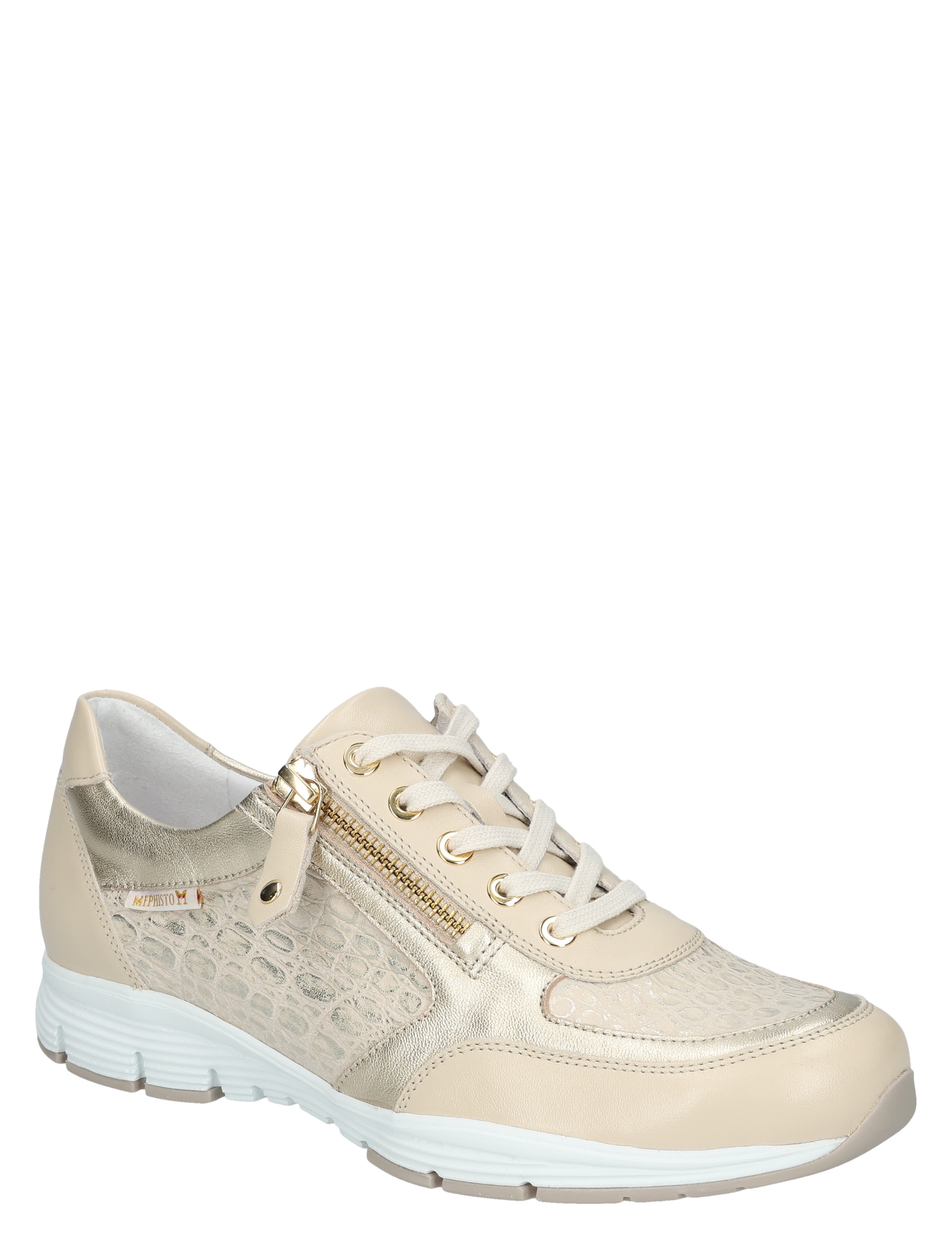 sneaker, dames, beige, glitter, riempupil